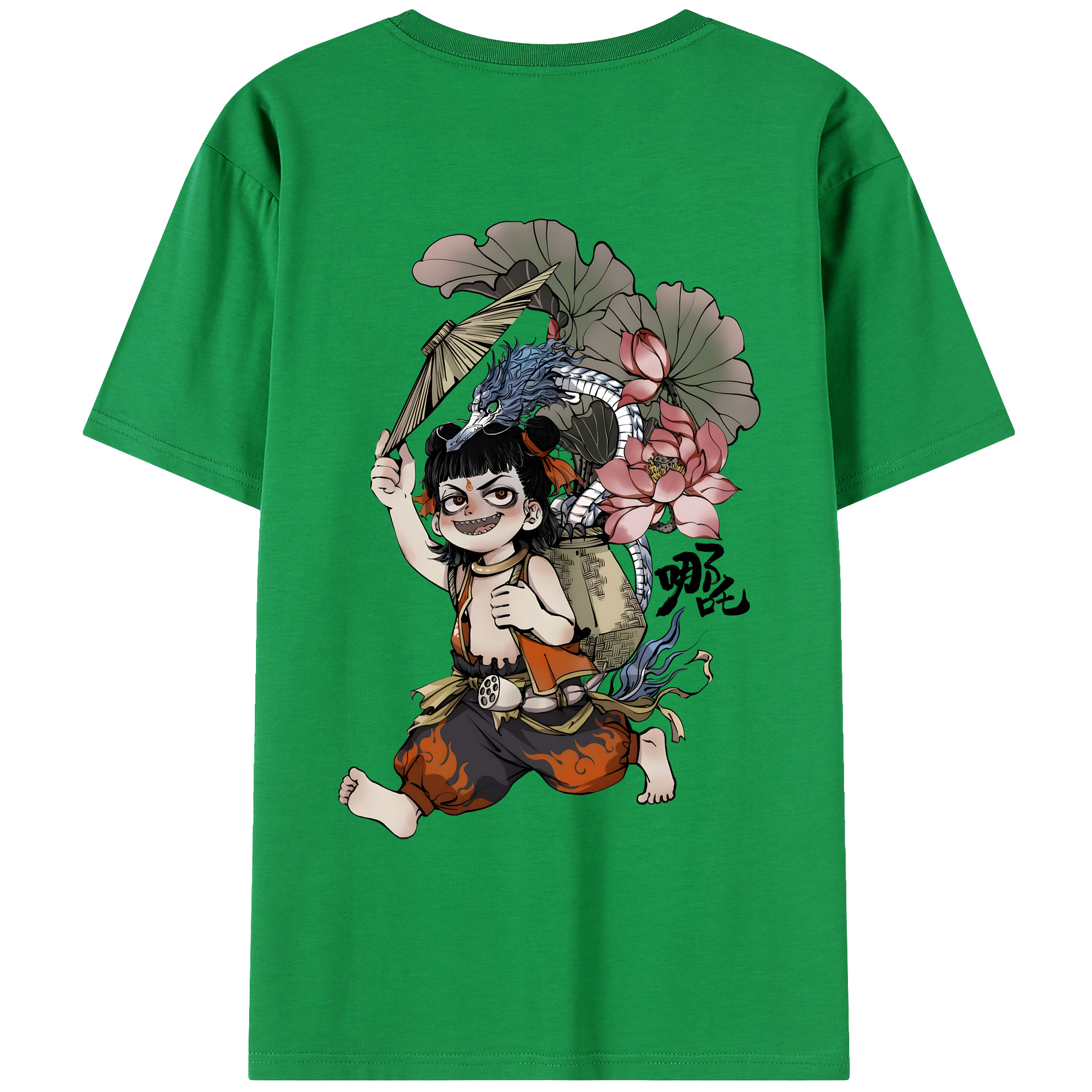 （画像用） Ne Zha 2 ナタ 魔童の大暴れ レディース半袖Tシャツ(バックプリント)