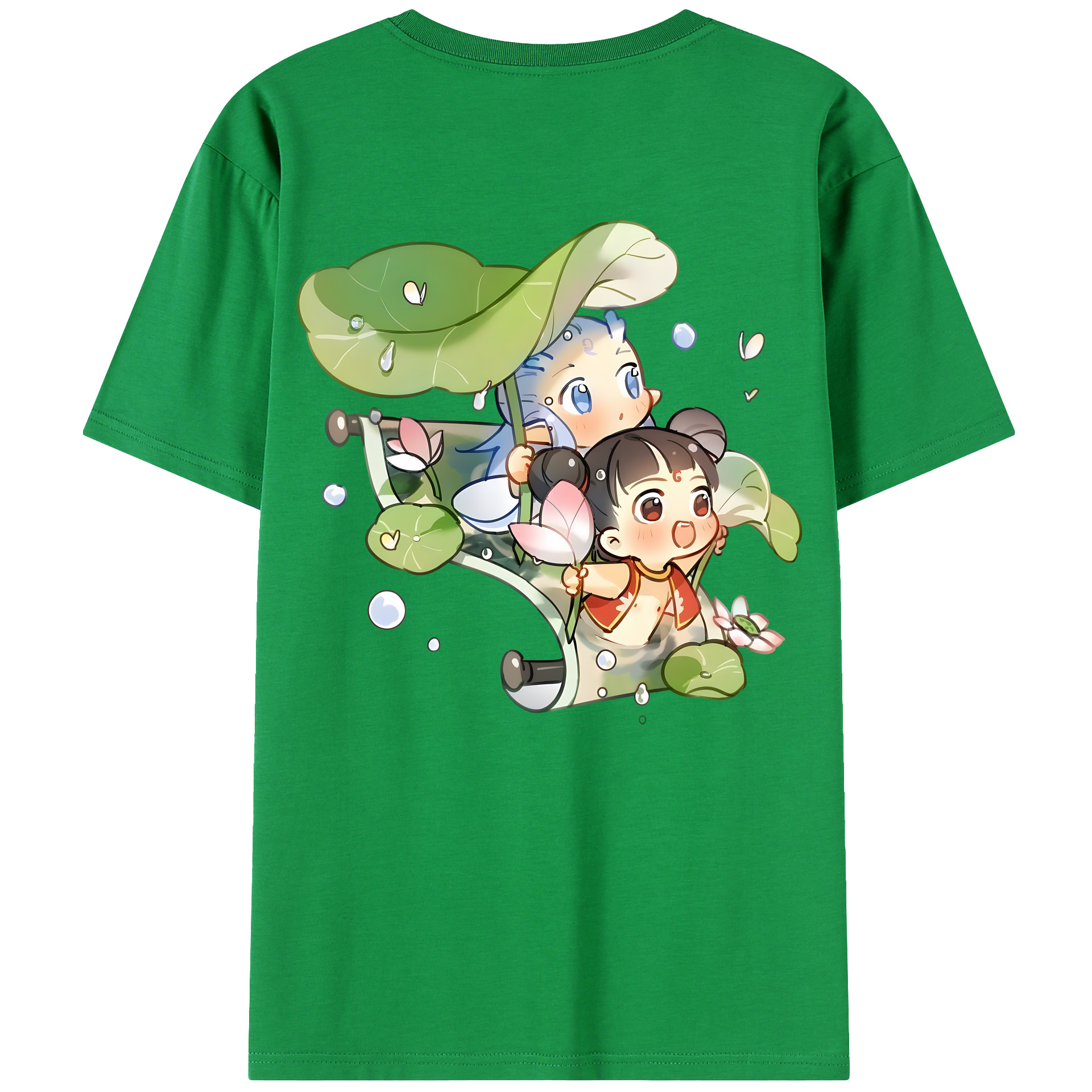 （画像用） Ne Zha 2 ナタ 魔童の大暴れ レディース半袖Tシャツ(バックプリント)