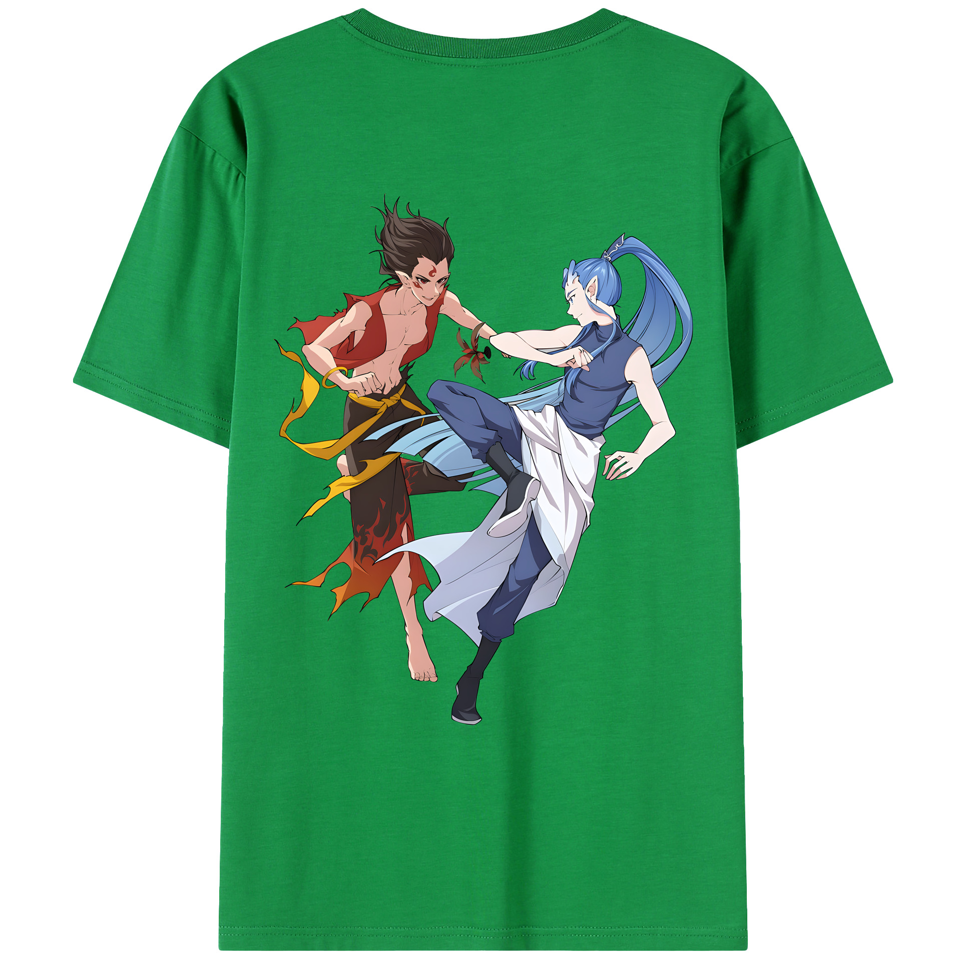 （画像用） Ne Zha 2 ナタ 魔童の大暴れ レディース半袖Tシャツ(バックプリント)