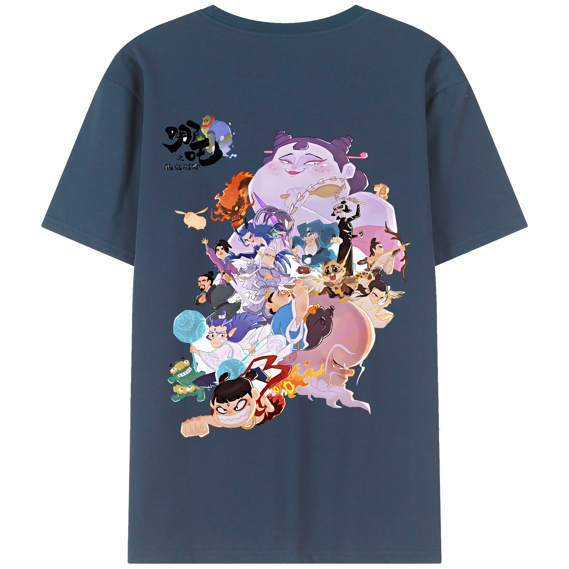（画像用） Ne Zha 2 ナタ 魔童の大暴れ レディース半袖Tシャツ(バックプリント)