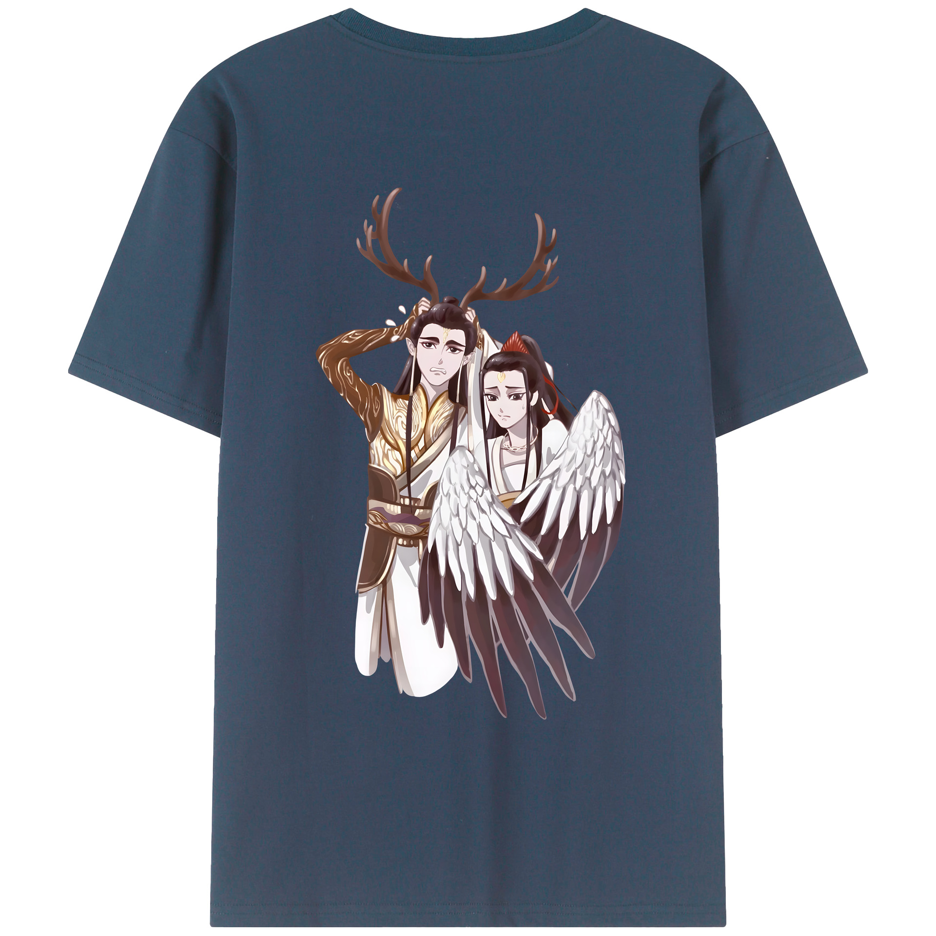 （画像用） Ne Zha 2 ナタ 魔童の大暴れ レディース半袖Tシャツ(バックプリント)