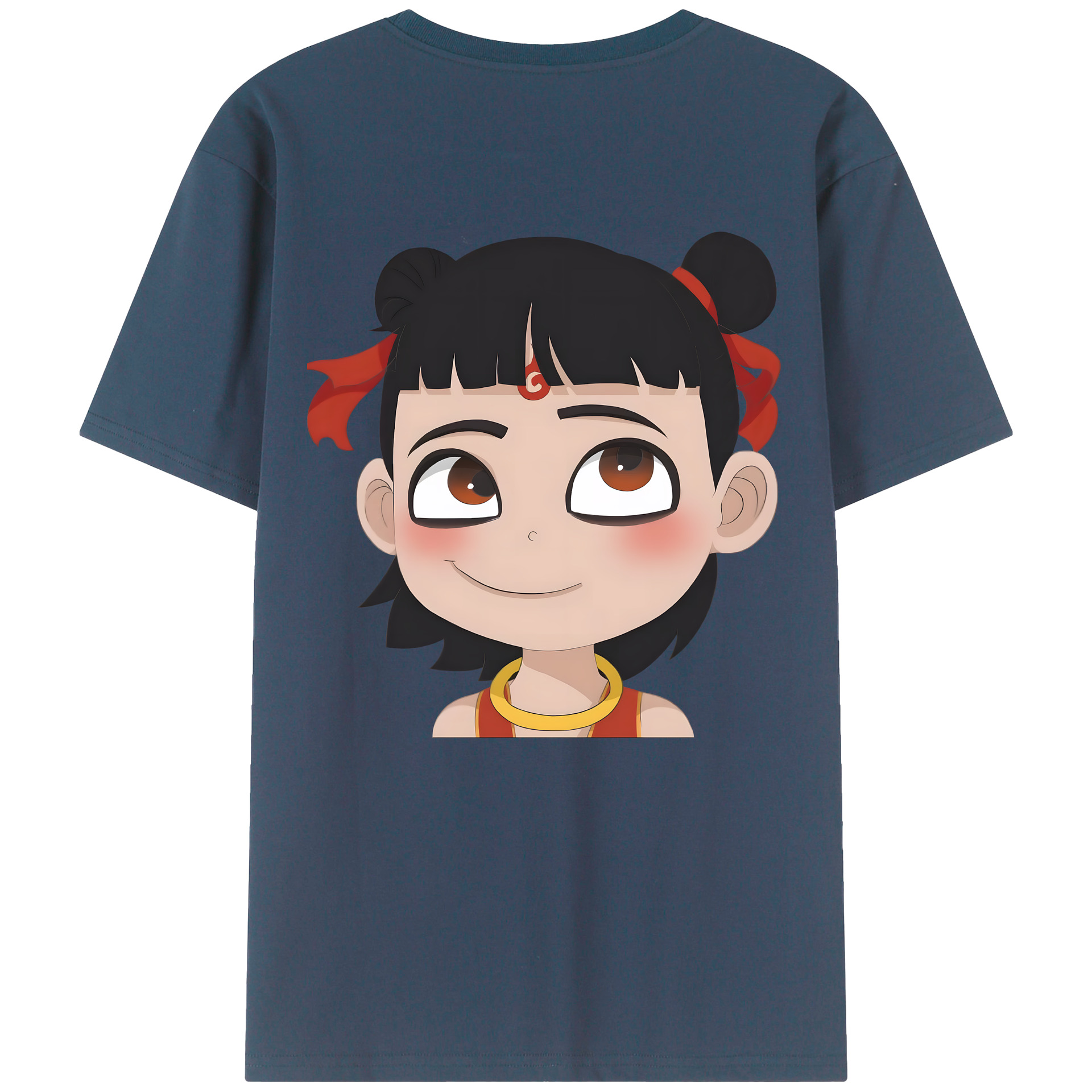 （画像用） Ne Zha 2 ナタ 魔童の大暴れ レディース半袖Tシャツ(バックプリント)