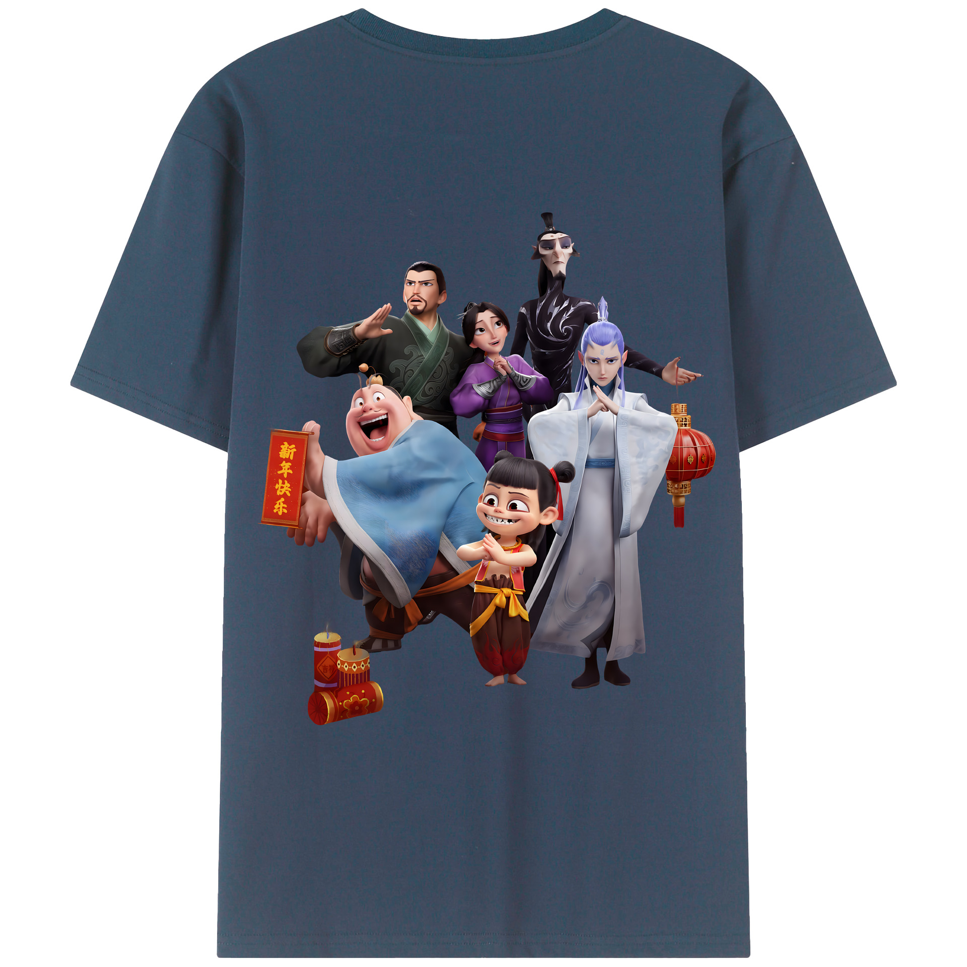 （画像用） Ne Zha 2 ナタ 魔童の大暴れ レディース半袖Tシャツ(バックプリント)