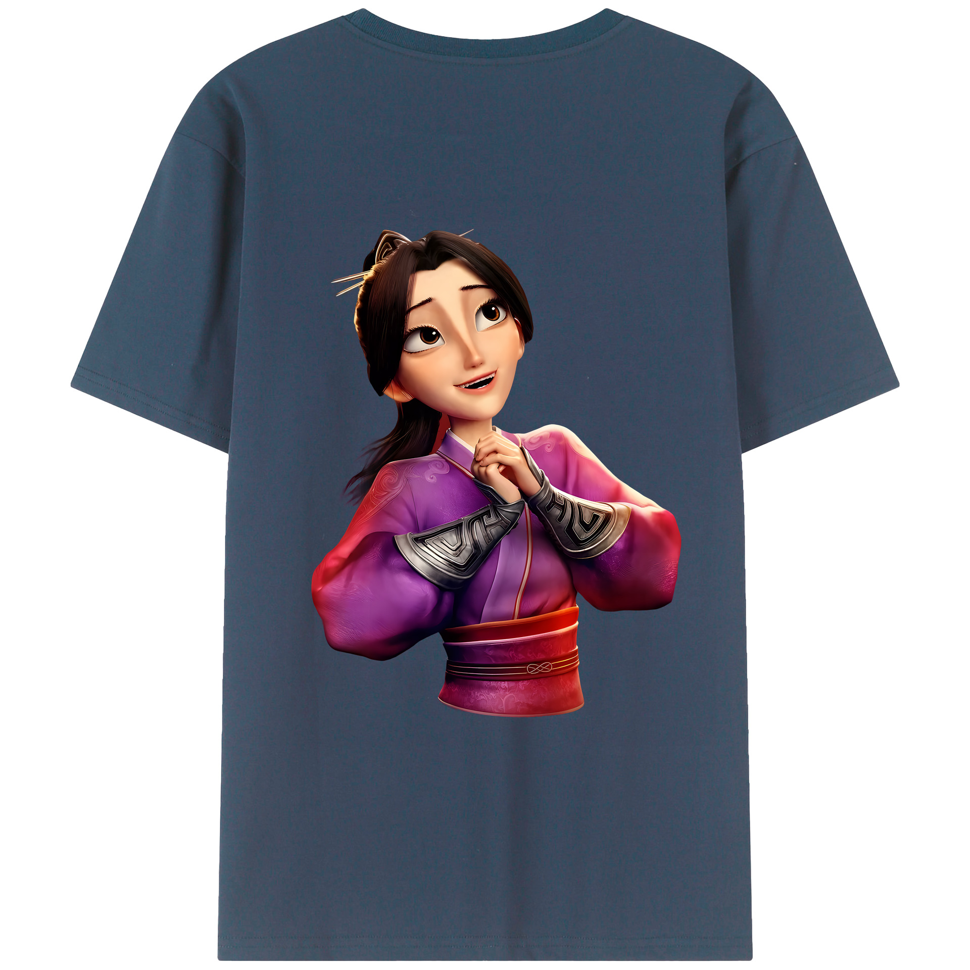 （画像用） Ne Zha 2 ナタ 魔童の大暴れ レディース半袖Tシャツ(バックプリント)