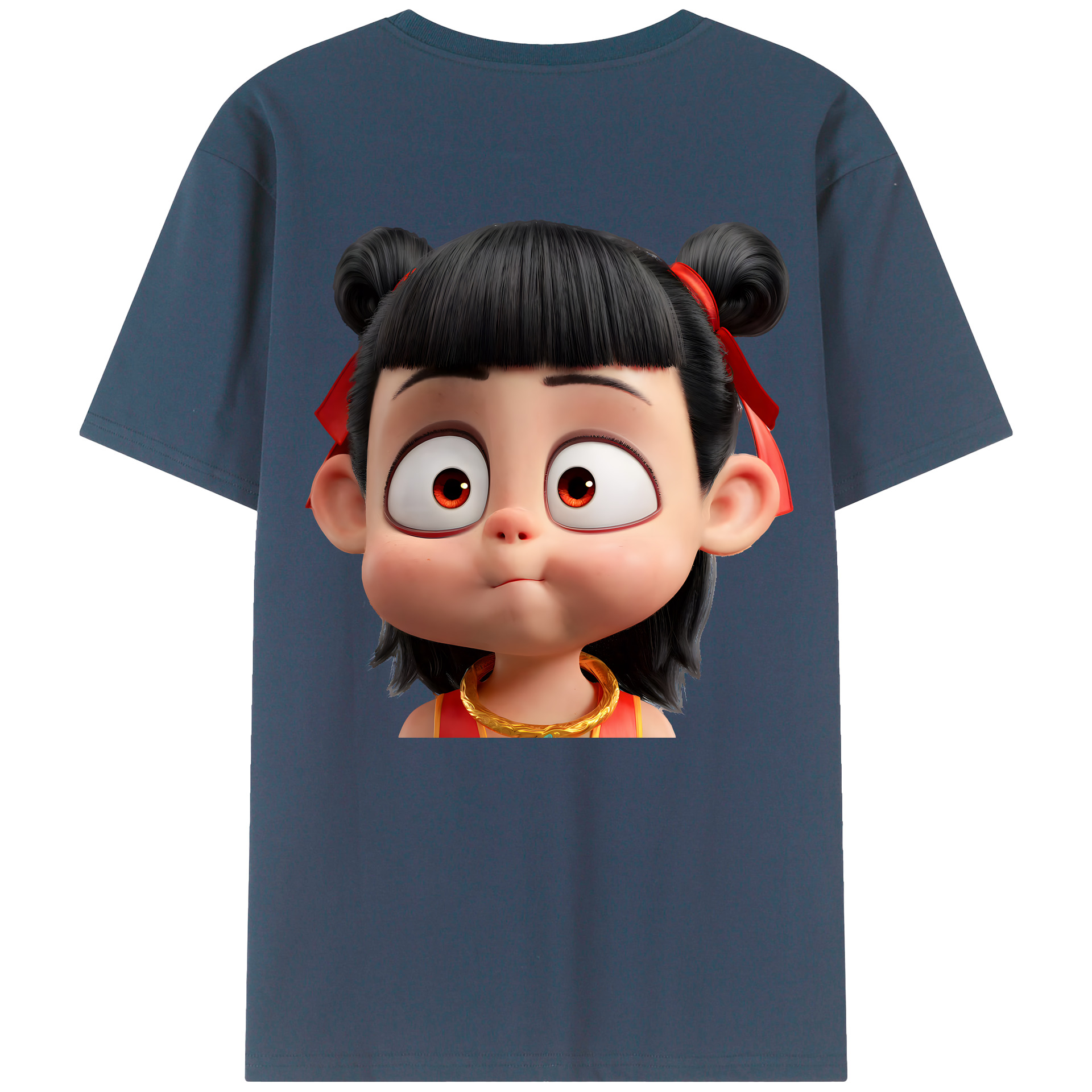 （画像用） Ne Zha 2 ナタ 魔童の大暴れ レディース半袖Tシャツ(バックプリント)