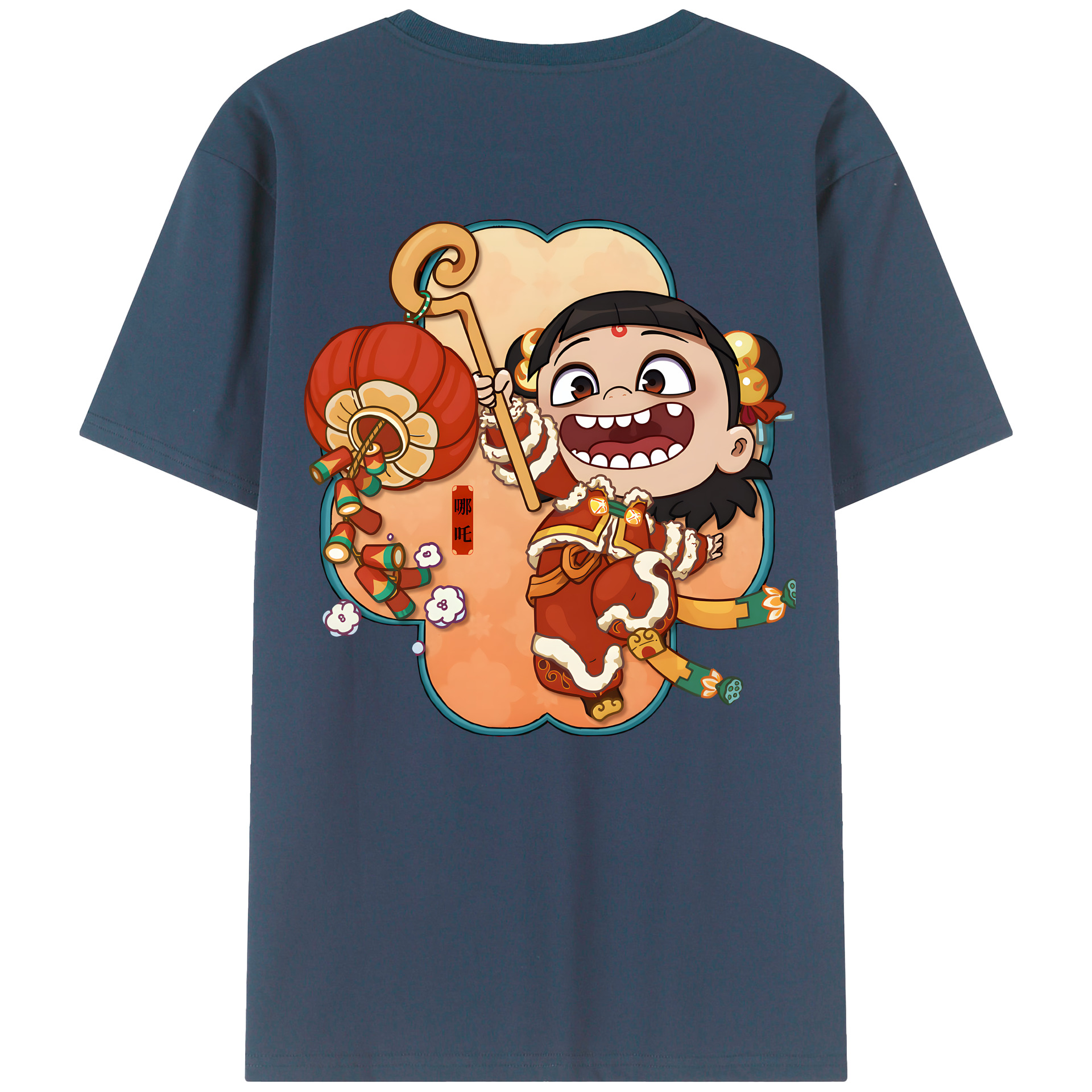 （画像用） Ne Zha 2 ナタ 魔童の大暴れ レディース半袖Tシャツ(バックプリント)