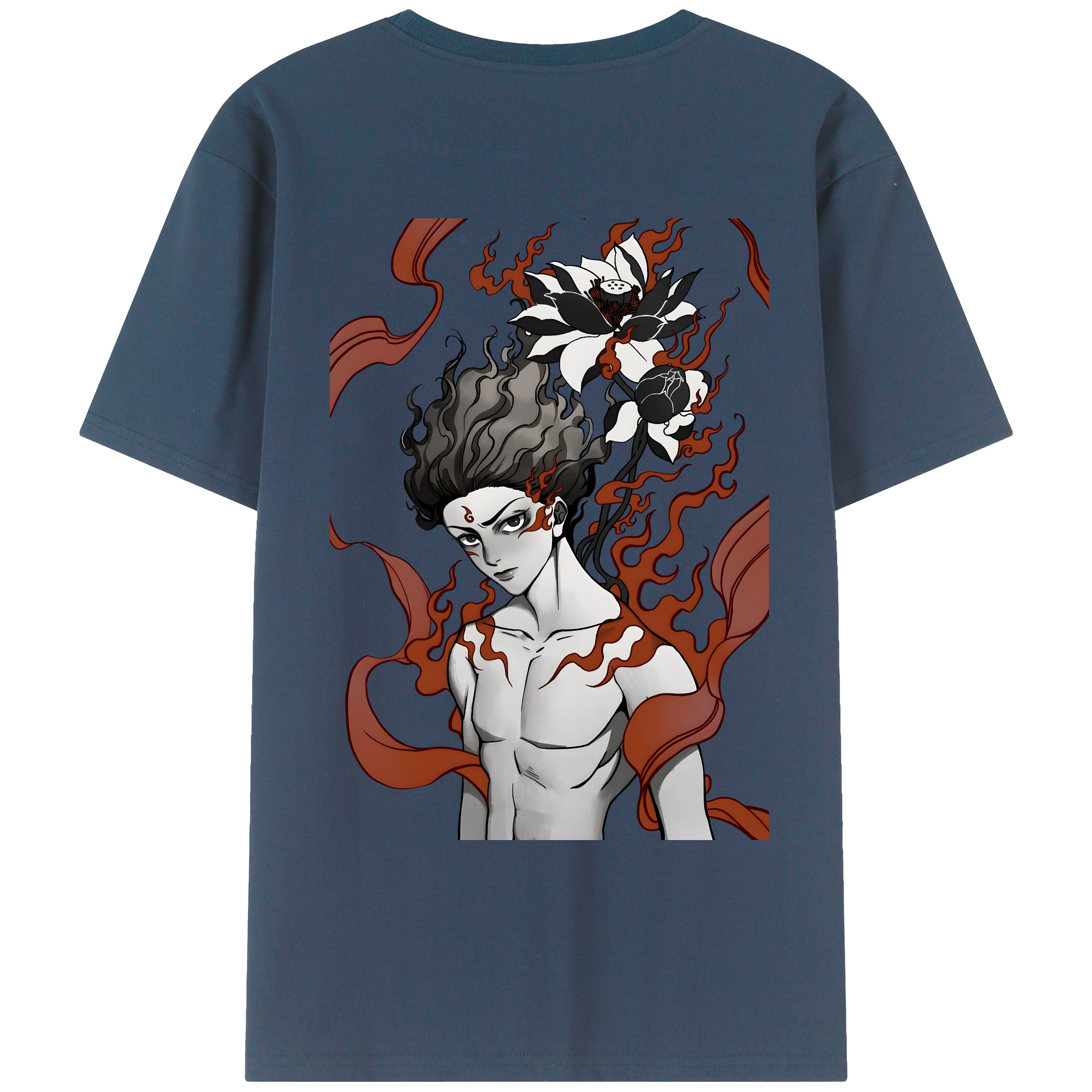 （画像用） Ne Zha 2 ナタ 魔童の大暴れ レディース半袖Tシャツ(バックプリント)