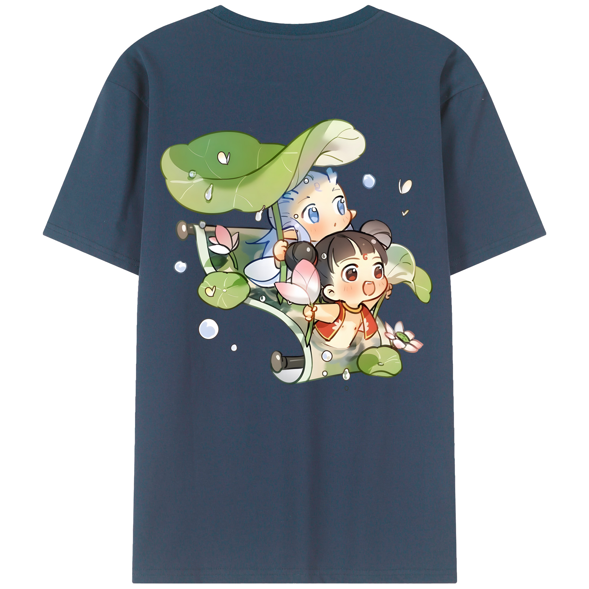 （画像用） Ne Zha 2 ナタ 魔童の大暴れ レディース半袖Tシャツ(バックプリント)