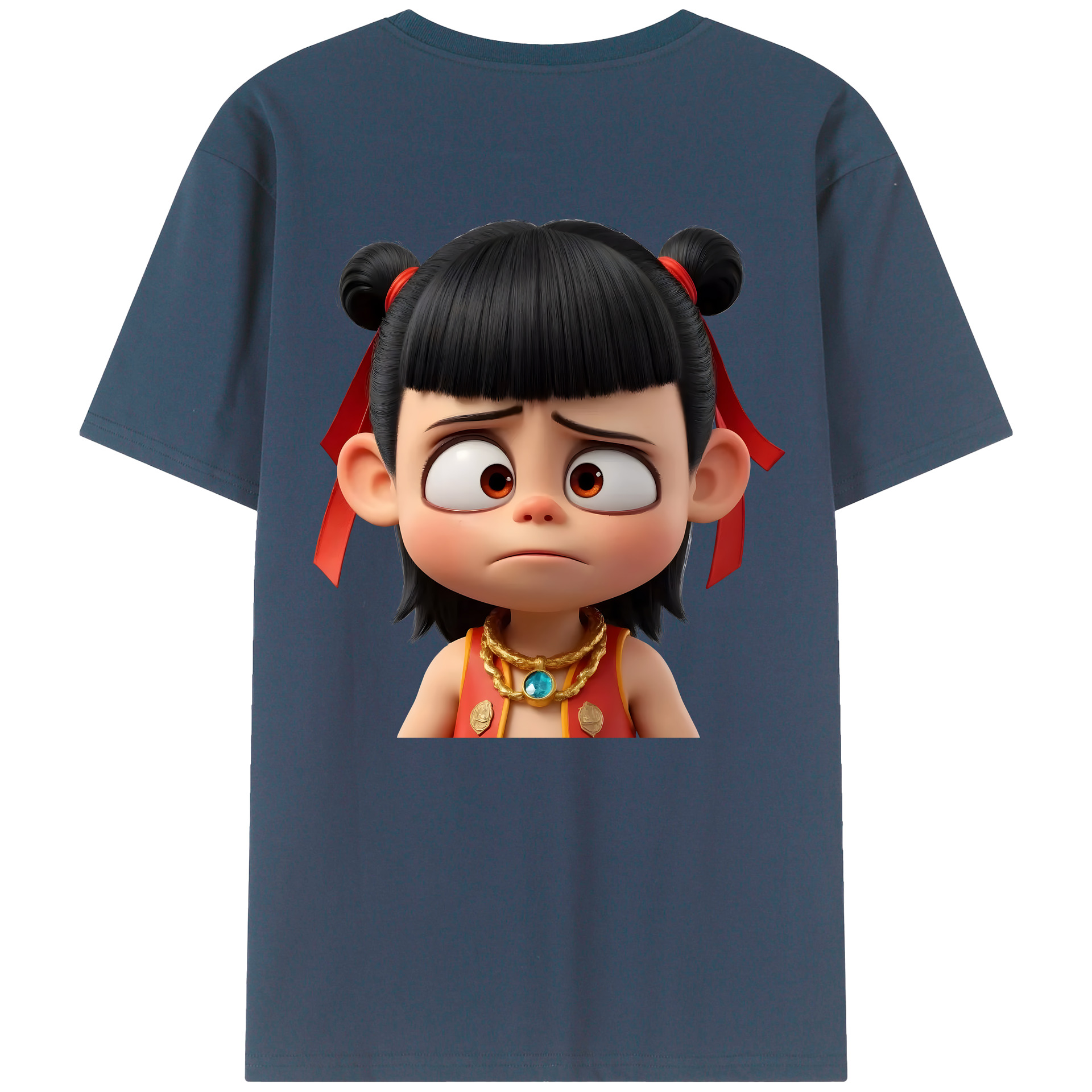 （画像用） Ne Zha 2 ナタ 魔童の大暴れ レディース半袖Tシャツ(バックプリント)