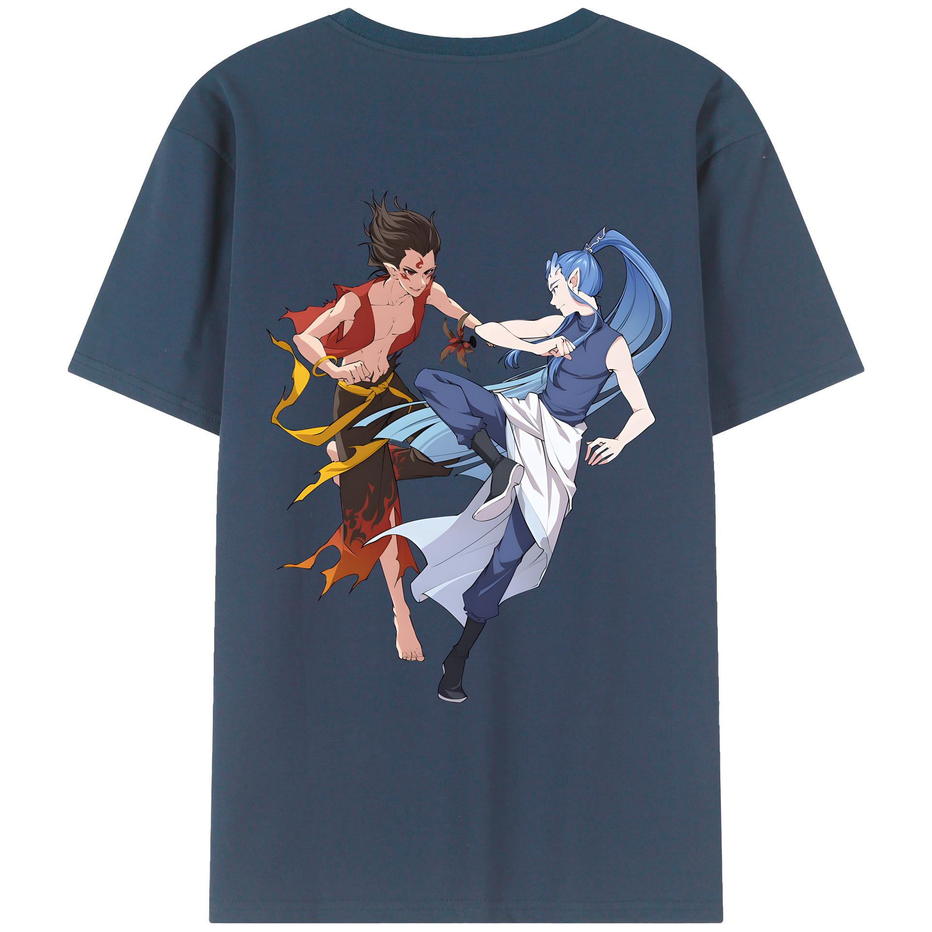 （画像用） Ne Zha 2 ナタ 魔童の大暴れ レディース半袖Tシャツ(バックプリント)