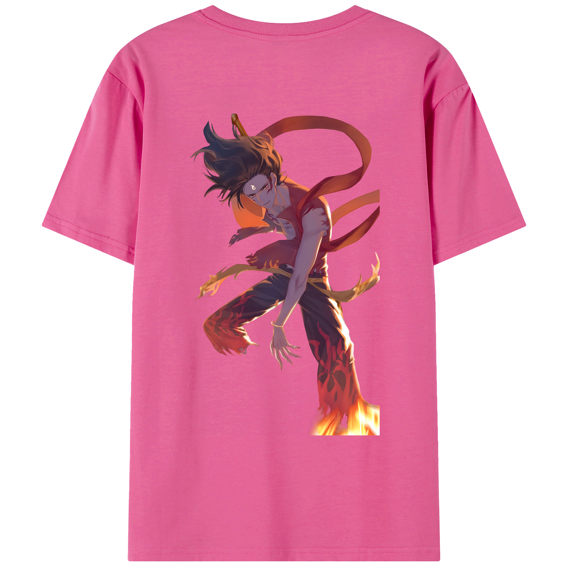 （画像用） Ne Zha 2 ナタ 魔童の大暴れ レディース半袖Tシャツ(バックプリント)