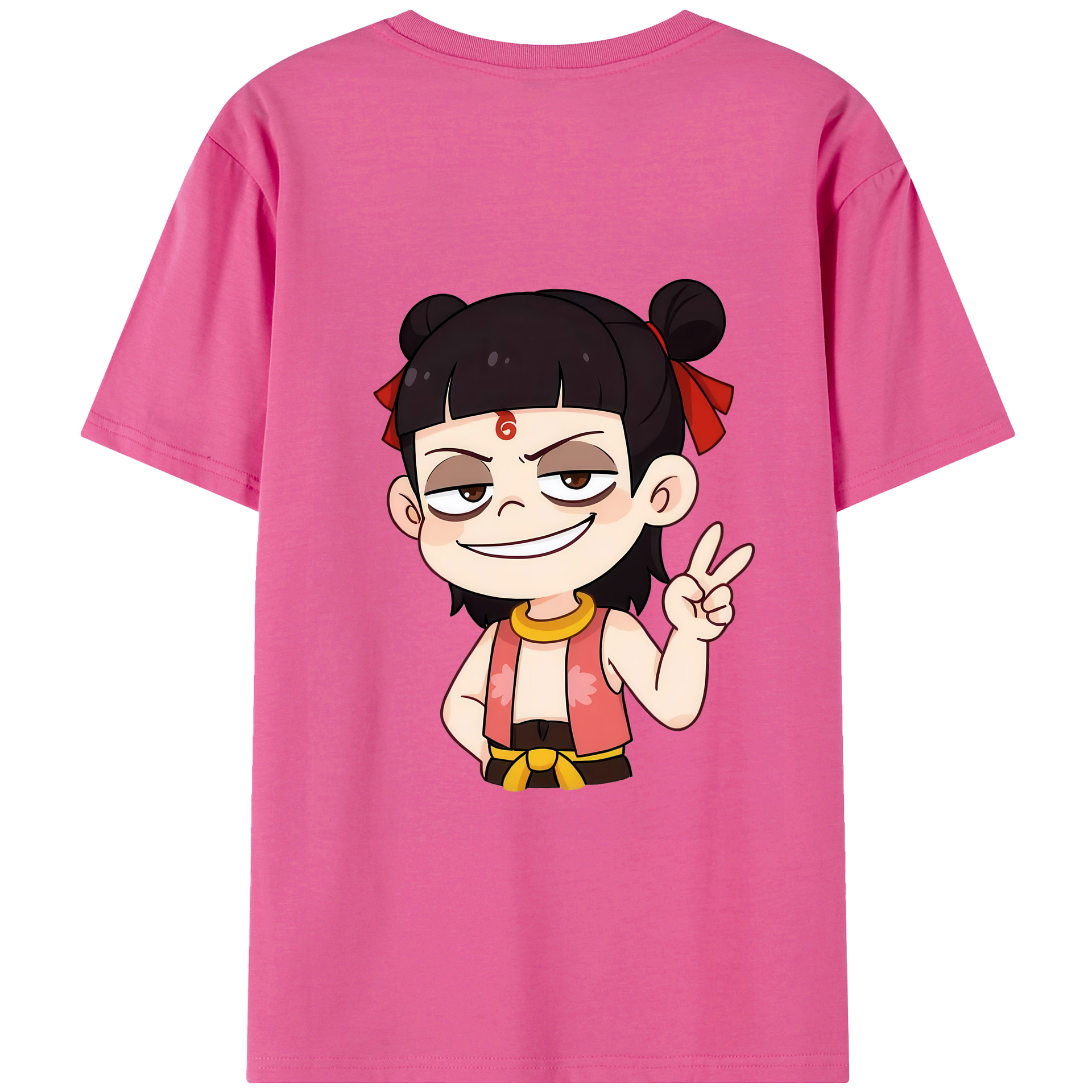 （画像用） Ne Zha 2 ナタ 魔童の大暴れ レディース半袖Tシャツ(バックプリント)