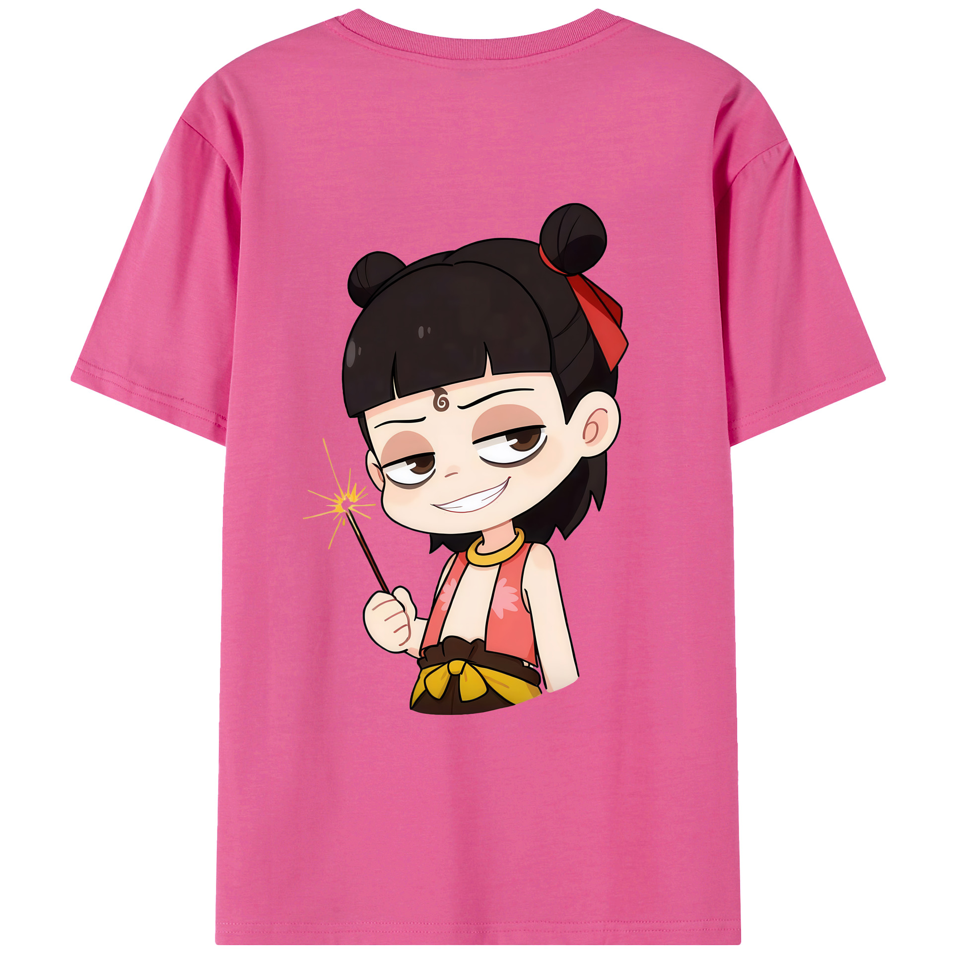 （画像用） Ne Zha 2 ナタ 魔童の大暴れ レディース半袖Tシャツ(バックプリント)