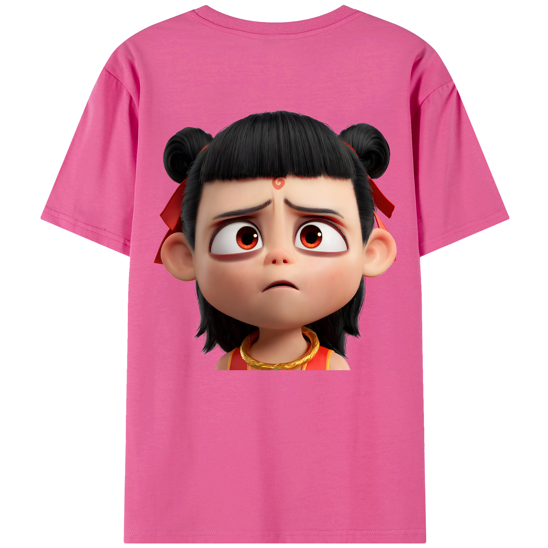 （画像用） Ne Zha 2 ナタ 魔童の大暴れ レディース半袖Tシャツ(バックプリント)
