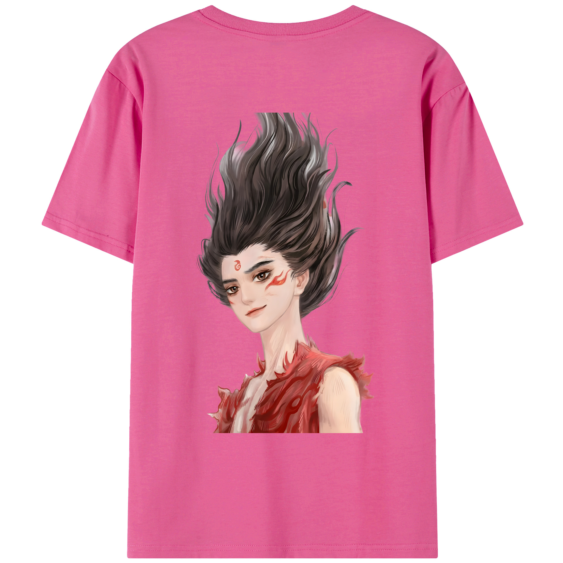 （画像用） Ne Zha 2 ナタ 魔童の大暴れ レディース半袖Tシャツ(バックプリント)