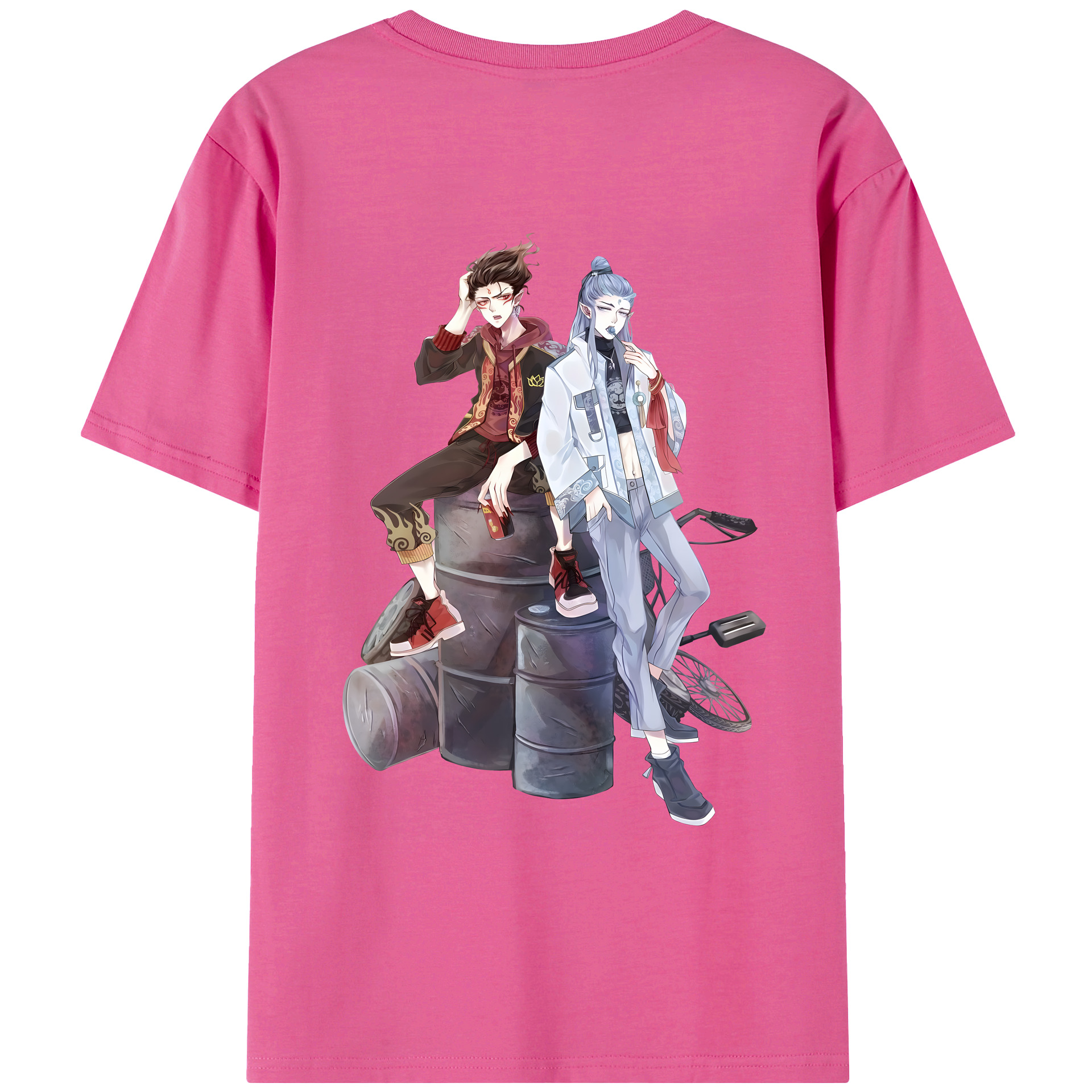（画像用） Ne Zha 2 ナタ 魔童の大暴れ レディース半袖Tシャツ(バックプリント)