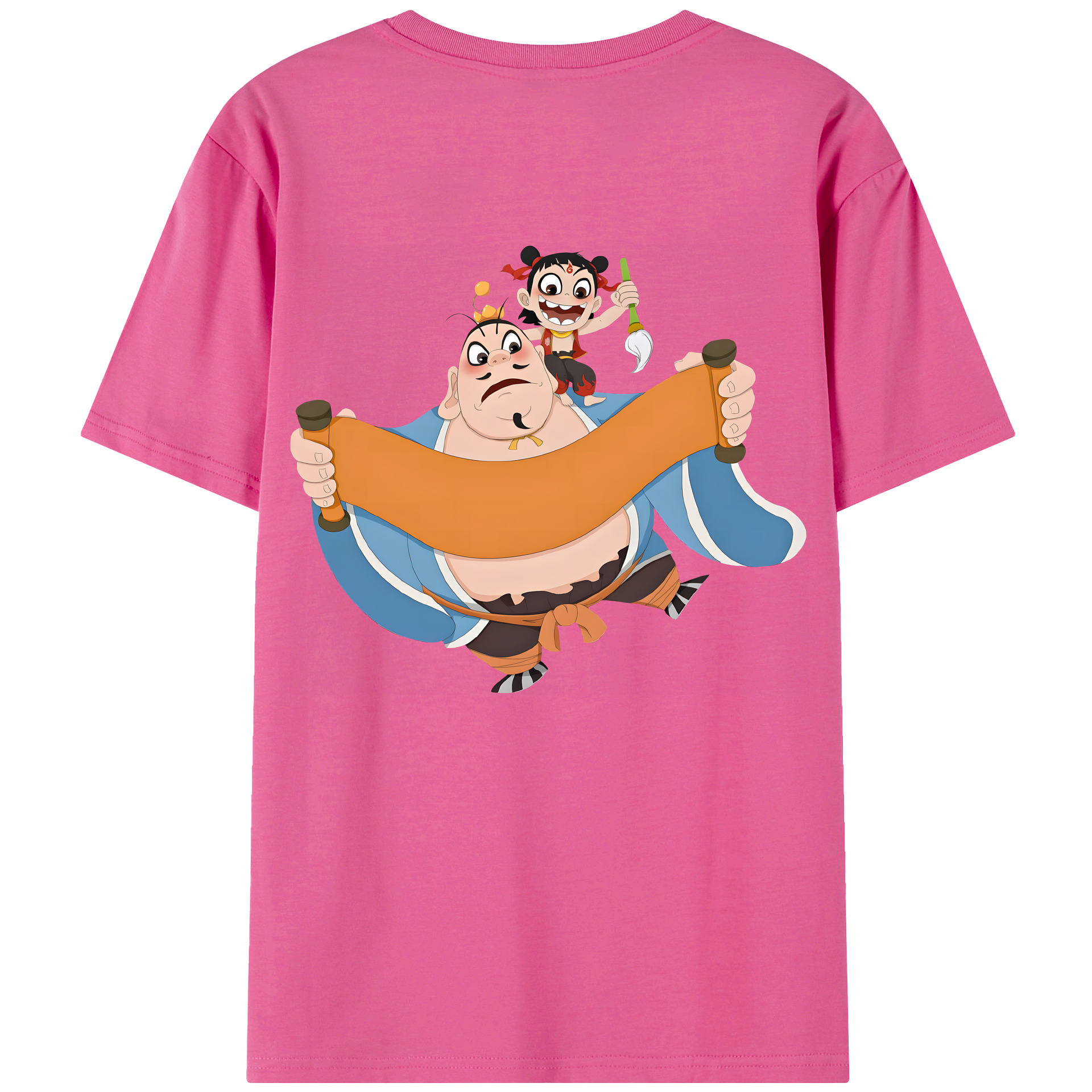 （画像用） Ne Zha 2 ナタ 魔童の大暴れ レディース半袖Tシャツ(バックプリント)