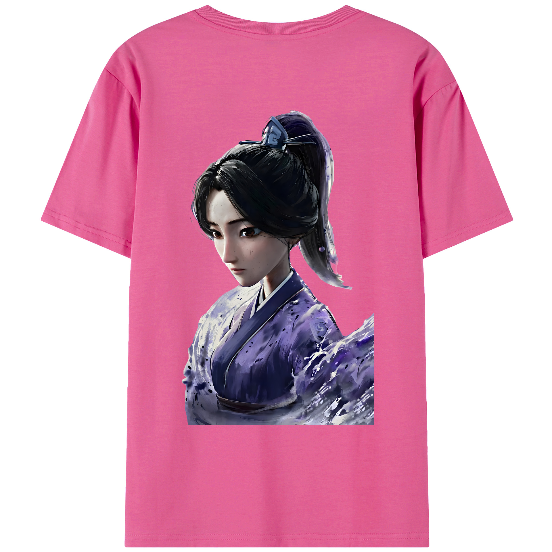 （画像用） Ne Zha 2 ナタ 魔童の大暴れ レディース半袖Tシャツ(バックプリント)