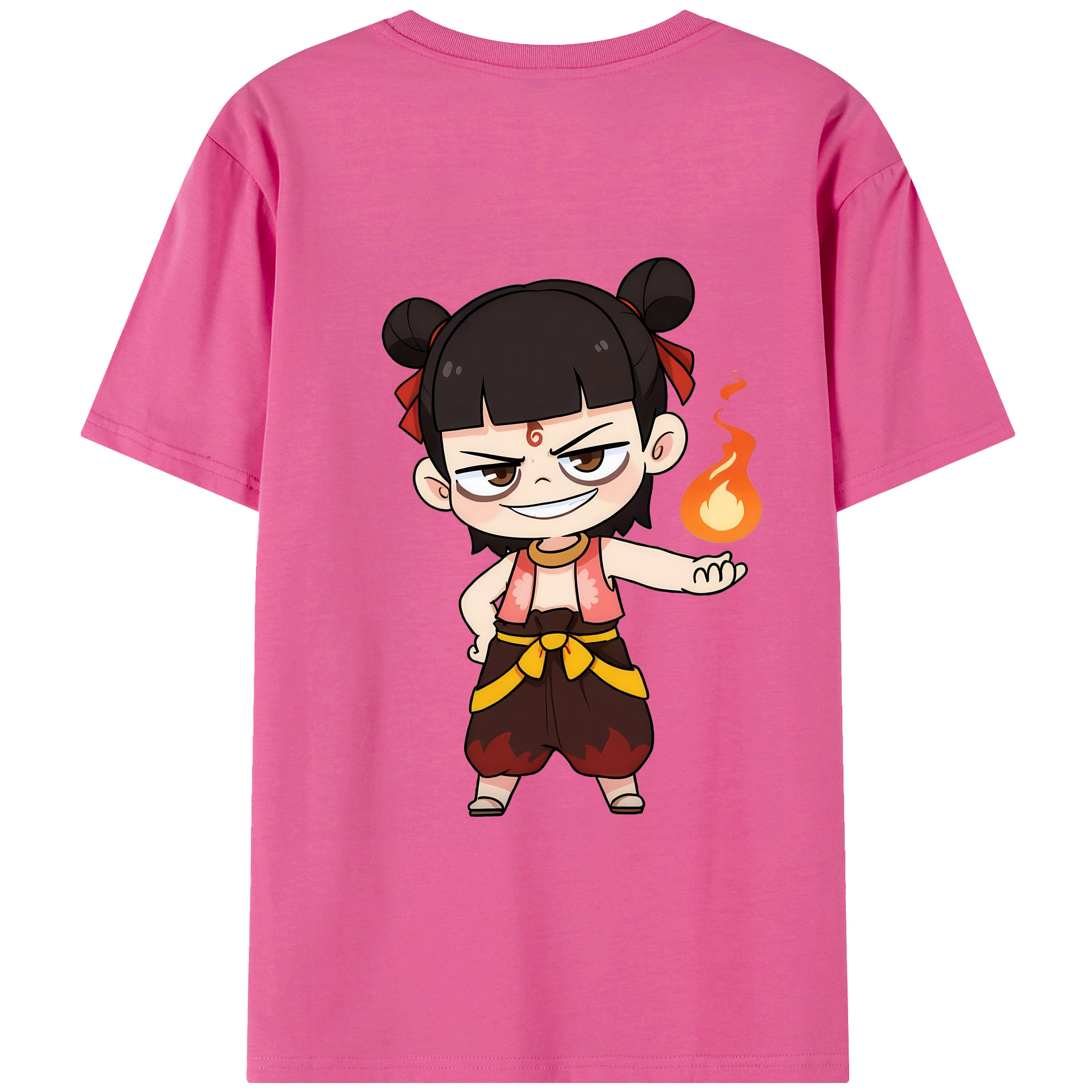 （画像用） Ne Zha 2 ナタ 魔童の大暴れ レディース半袖Tシャツ(バックプリント)