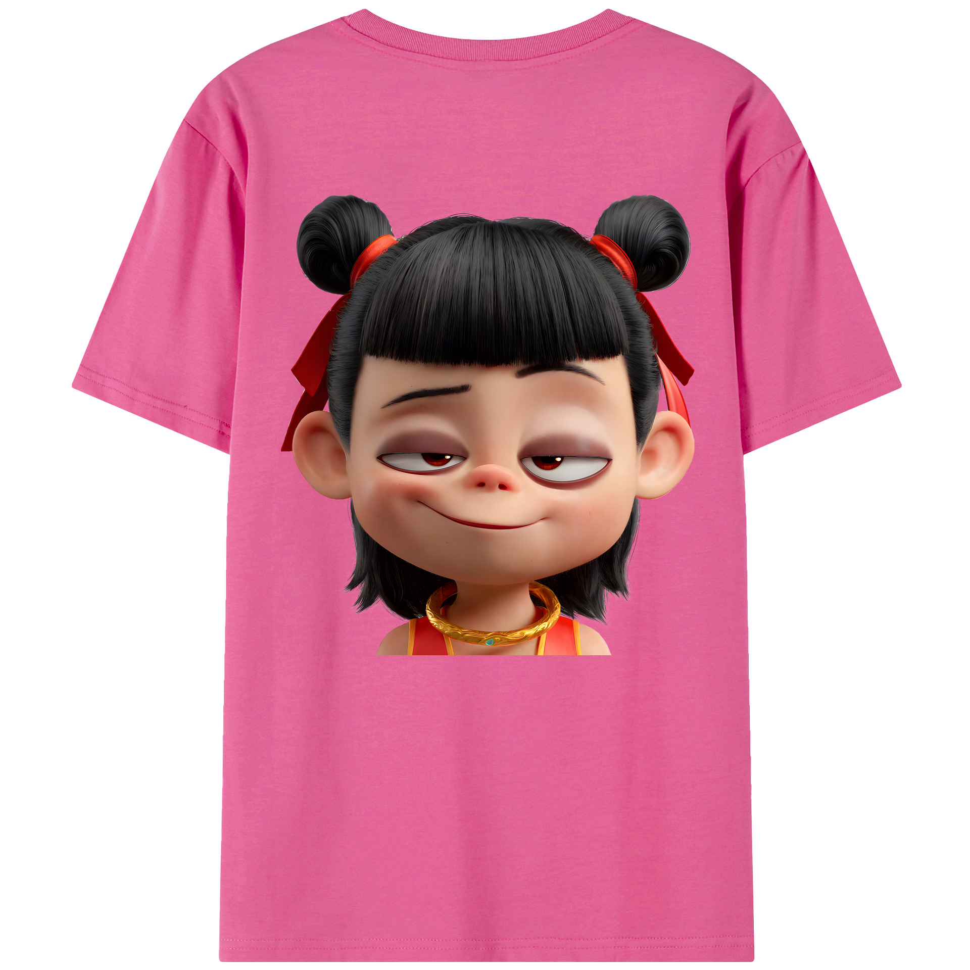 （画像用） Ne Zha 2 ナタ 魔童の大暴れ レディース半袖Tシャツ(バックプリント)