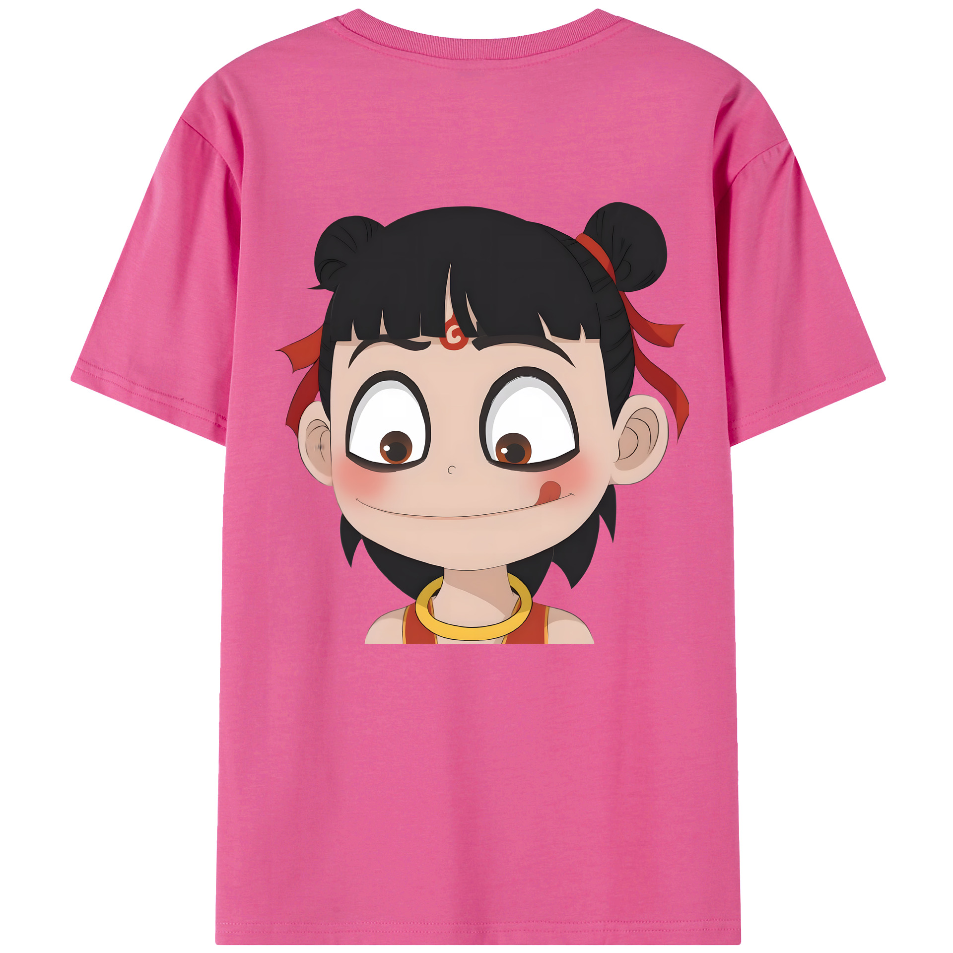 （画像用） Ne Zha 2 ナタ 魔童の大暴れ レディース半袖Tシャツ(バックプリント)