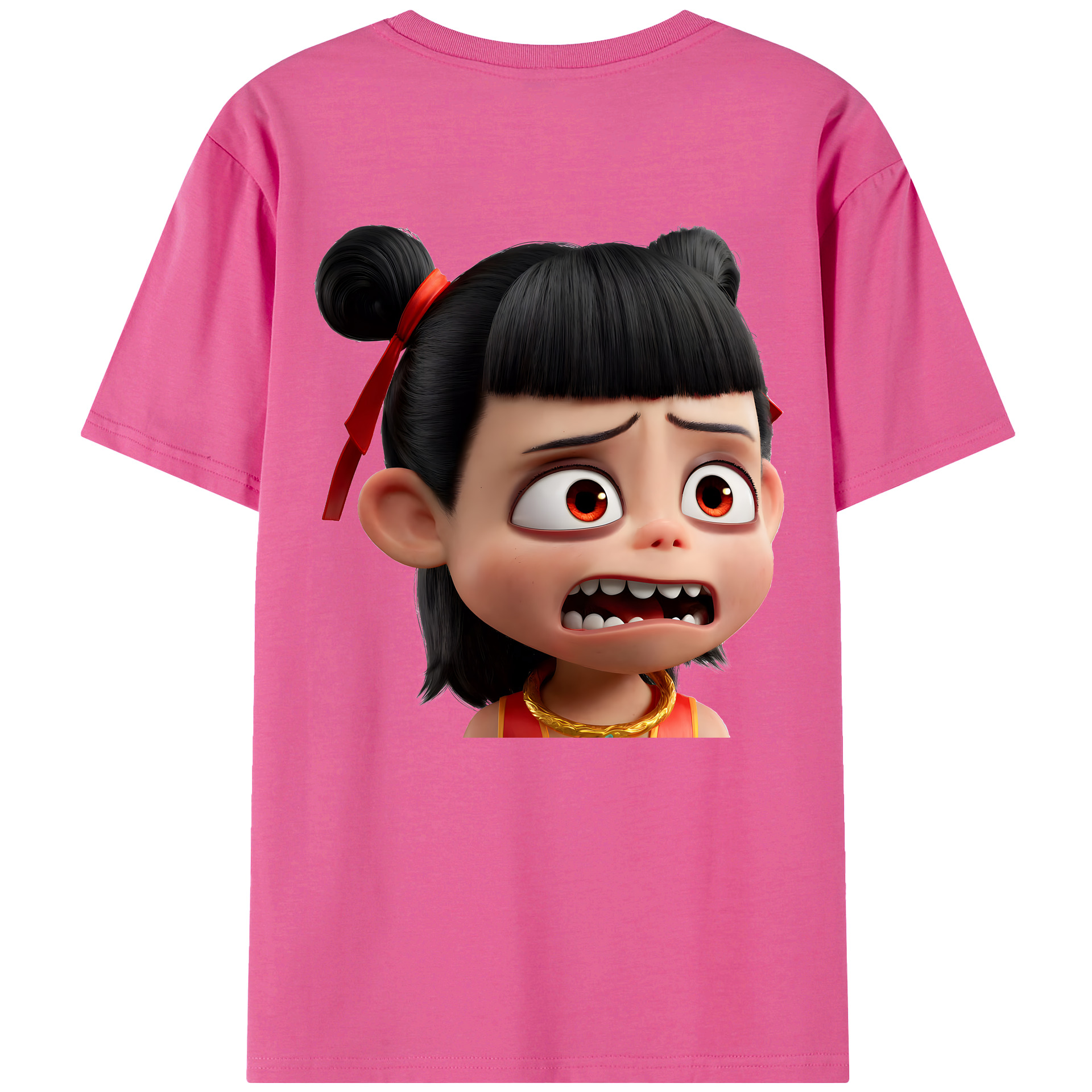 （画像用） Ne Zha 2 ナタ 魔童の大暴れ レディース半袖Tシャツ(バックプリント)