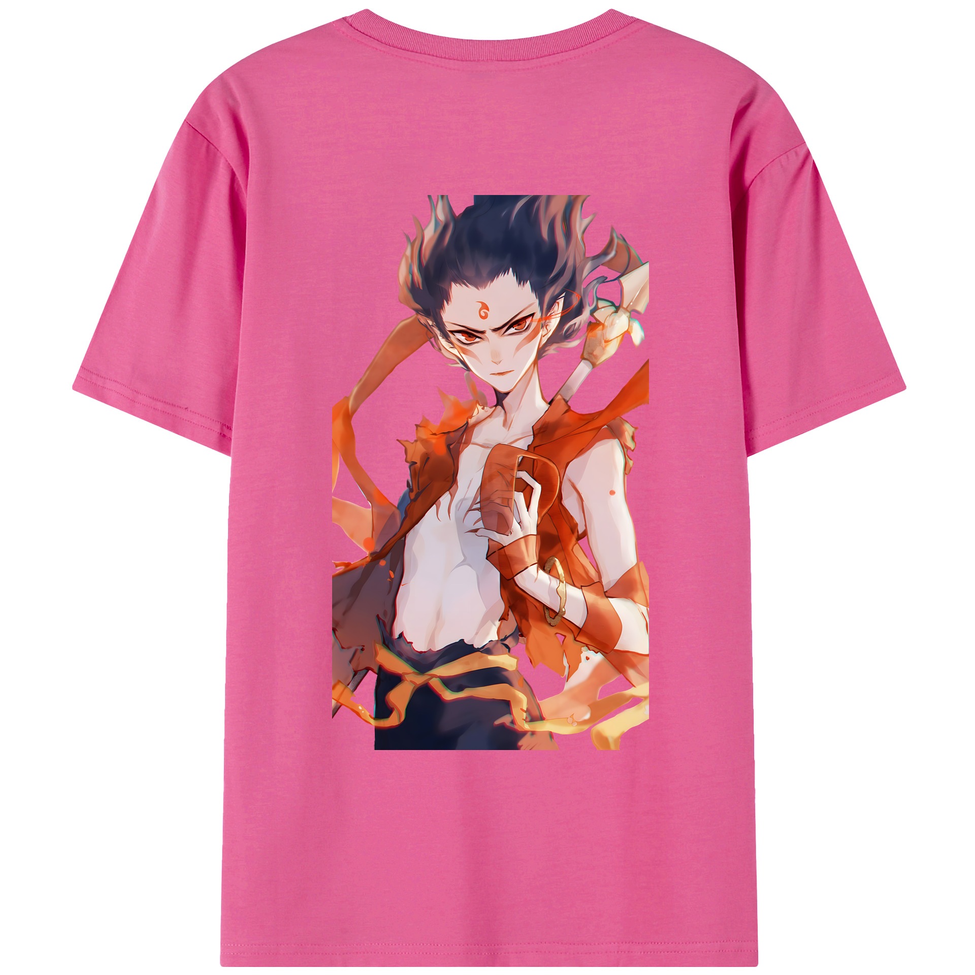 （画像用） Ne Zha 2 ナタ 魔童の大暴れ レディース半袖Tシャツ(バックプリント)