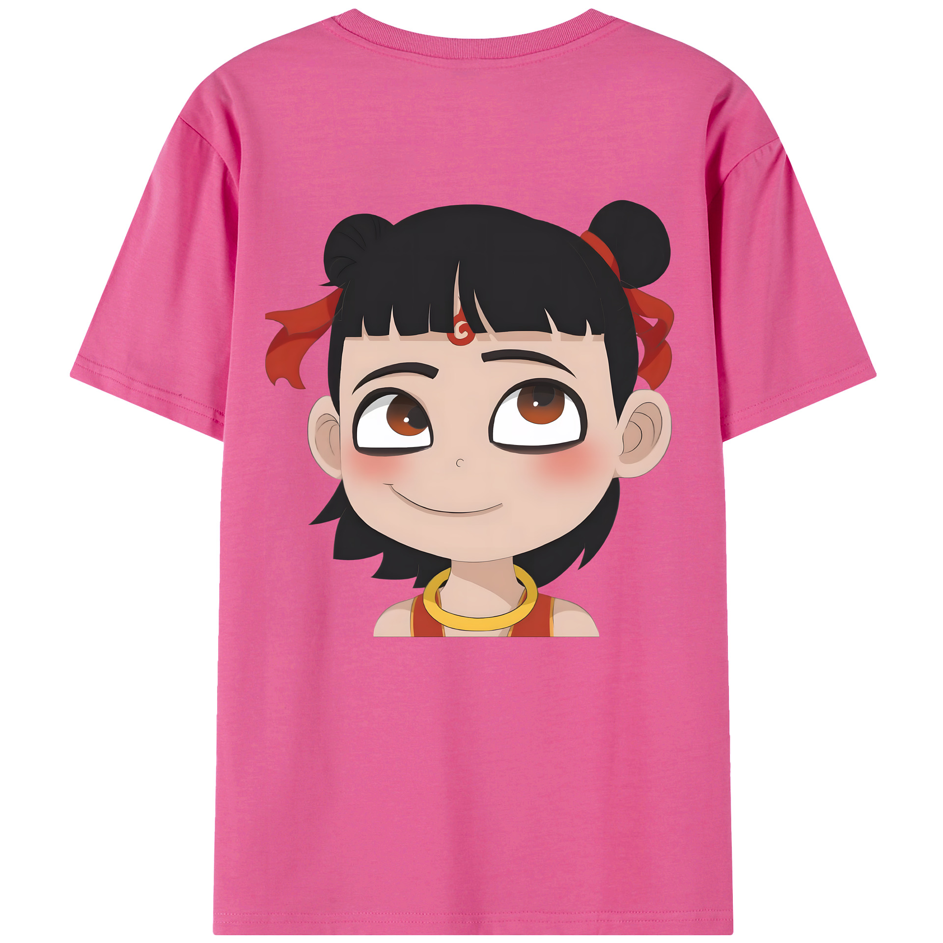 （画像用） Ne Zha 2 ナタ 魔童の大暴れ レディース半袖Tシャツ(バックプリント)
