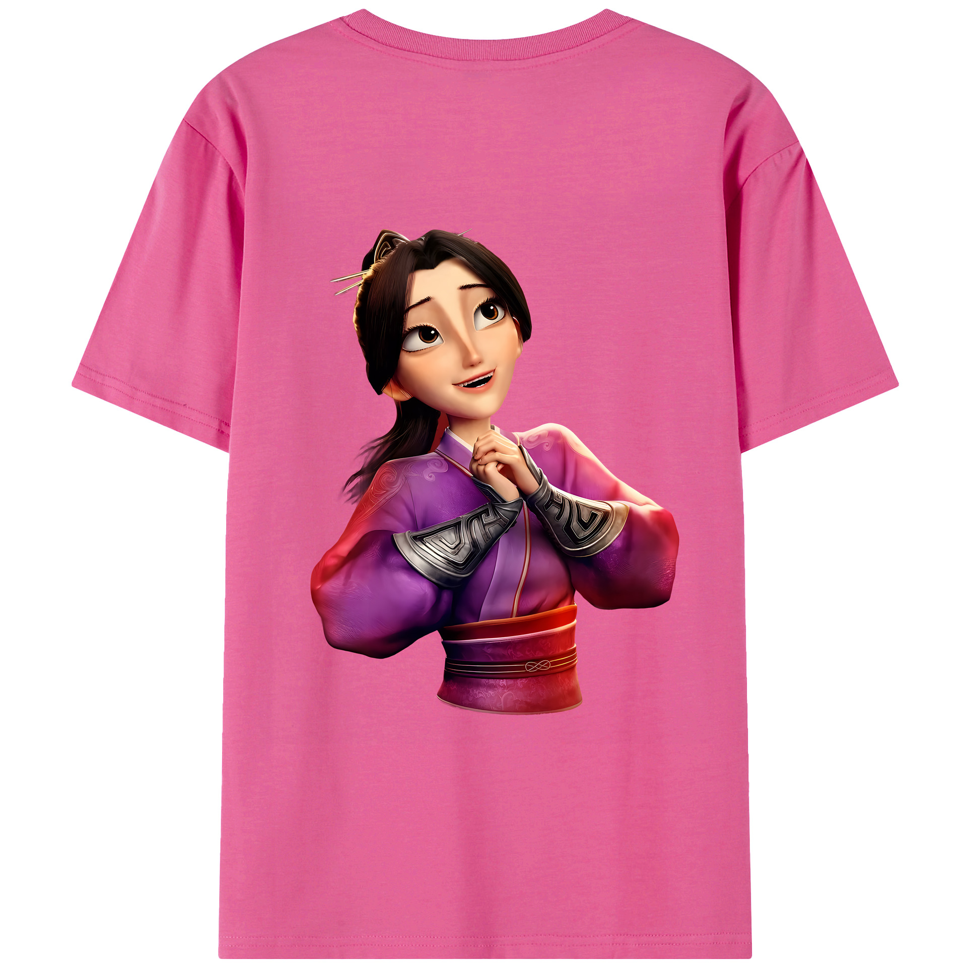 （画像用） Ne Zha 2 ナタ 魔童の大暴れ レディース半袖Tシャツ(バックプリント)