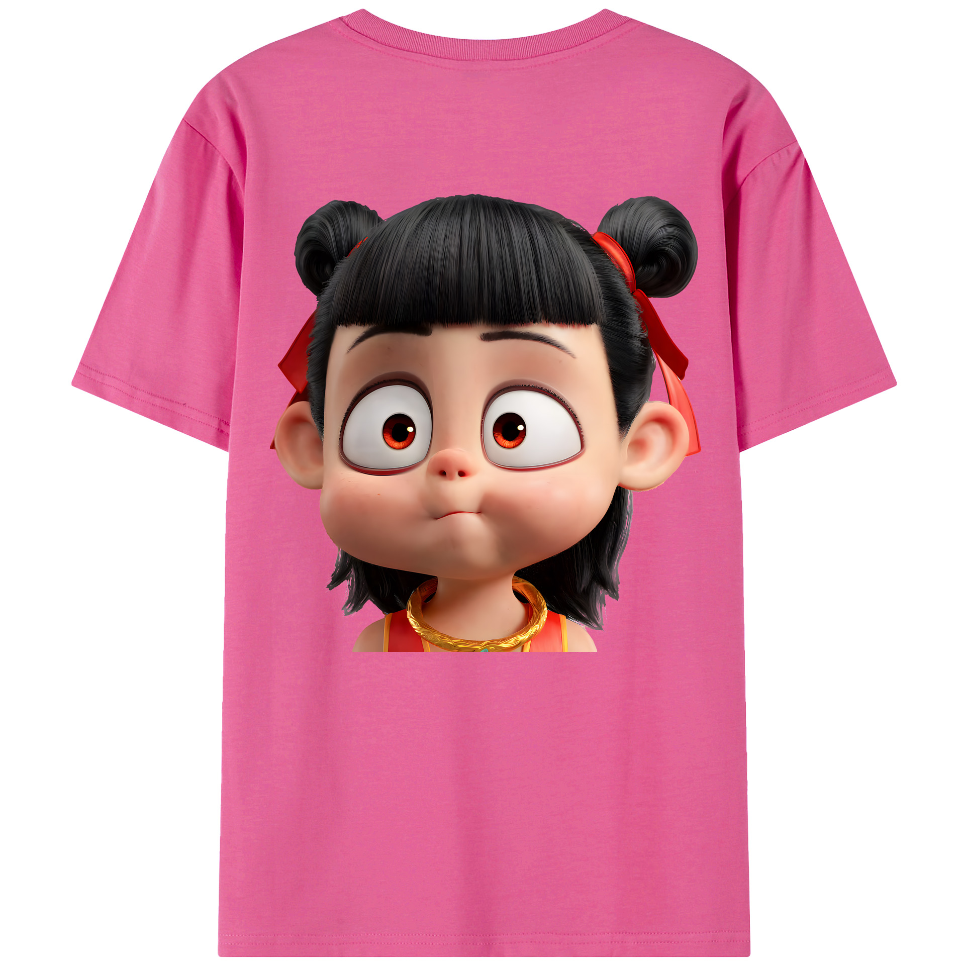 （画像用） Ne Zha 2 ナタ 魔童の大暴れ レディース半袖Tシャツ(バックプリント)