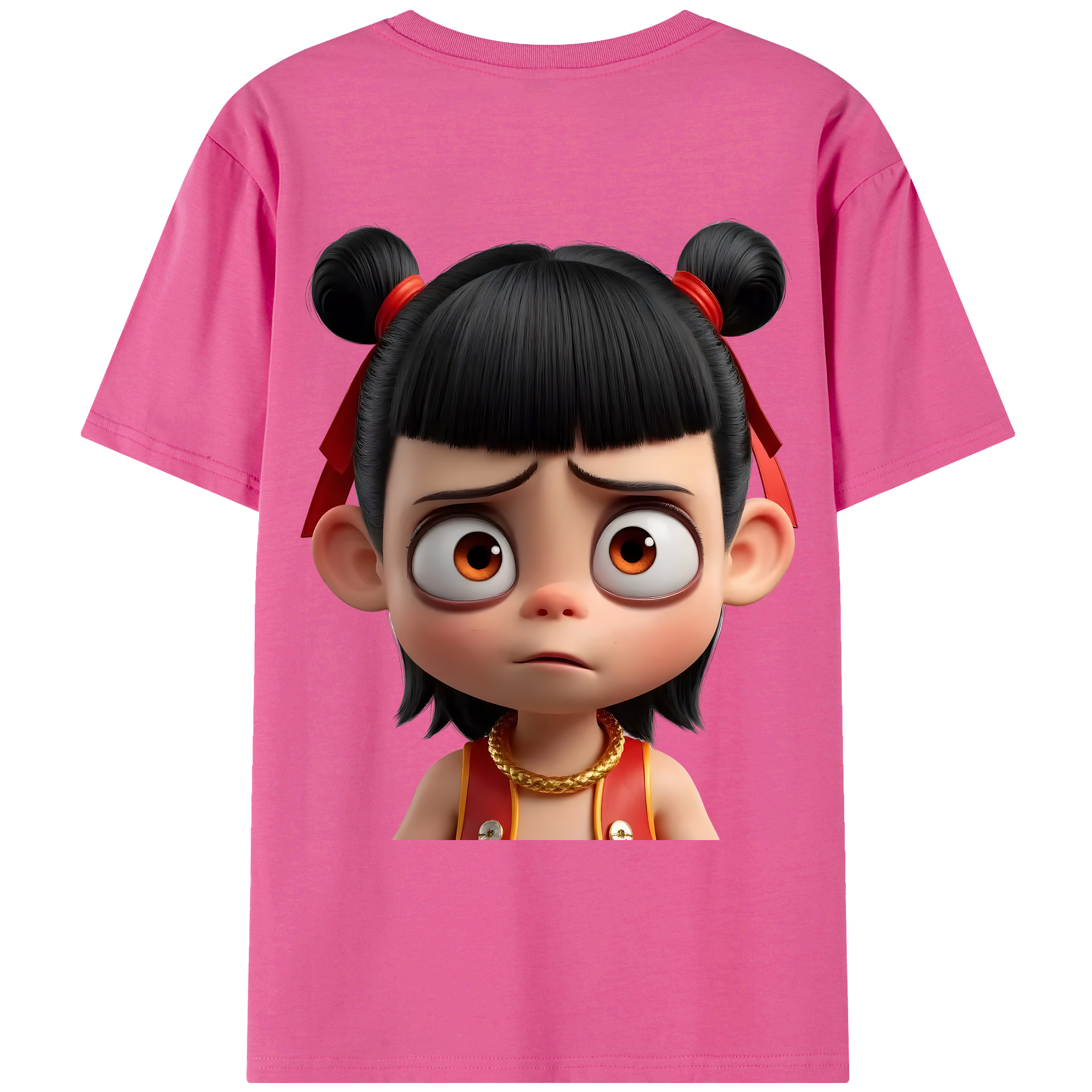 （画像用） Ne Zha 2 ナタ 魔童の大暴れ レディース半袖Tシャツ(バックプリント)