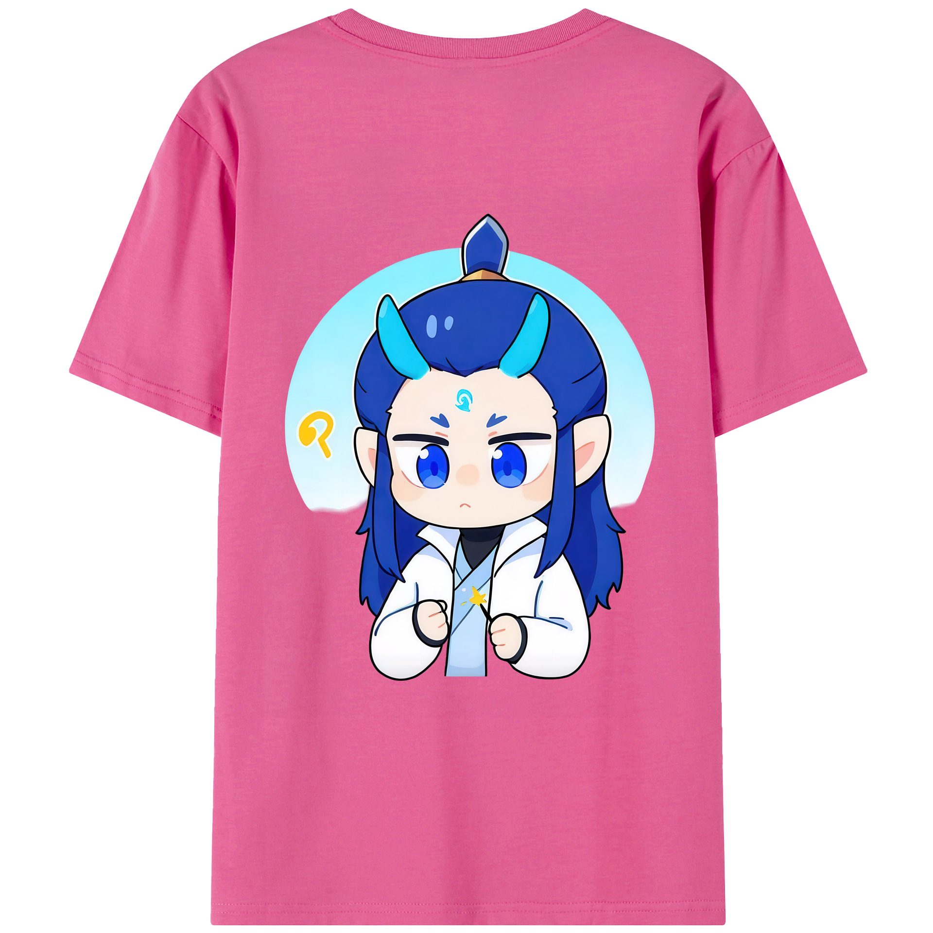 （画像用） Ne Zha 2 ナタ 魔童の大暴れ レディース半袖Tシャツ(バックプリント)