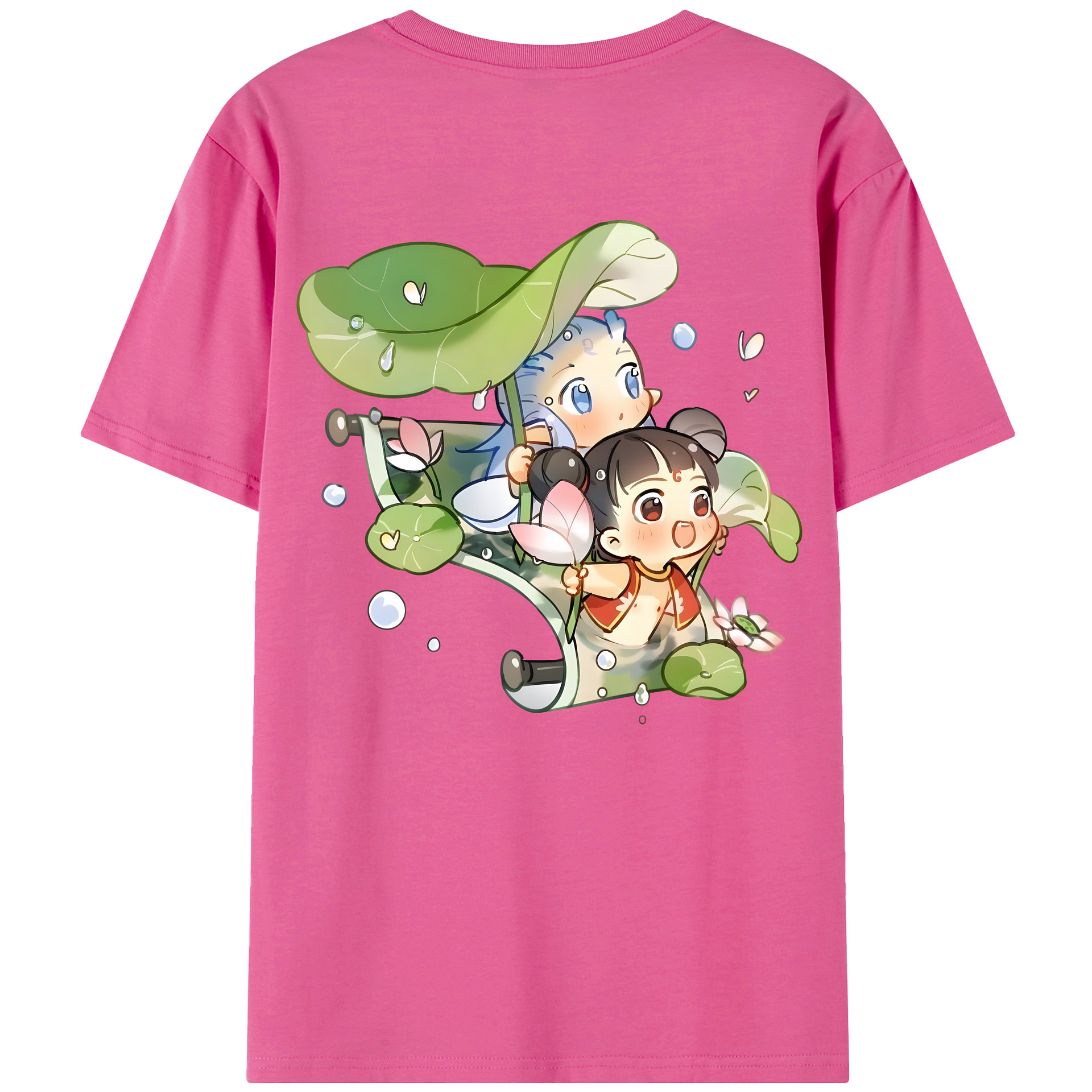 （画像用） Ne Zha 2 ナタ 魔童の大暴れ レディース半袖Tシャツ(バックプリント)