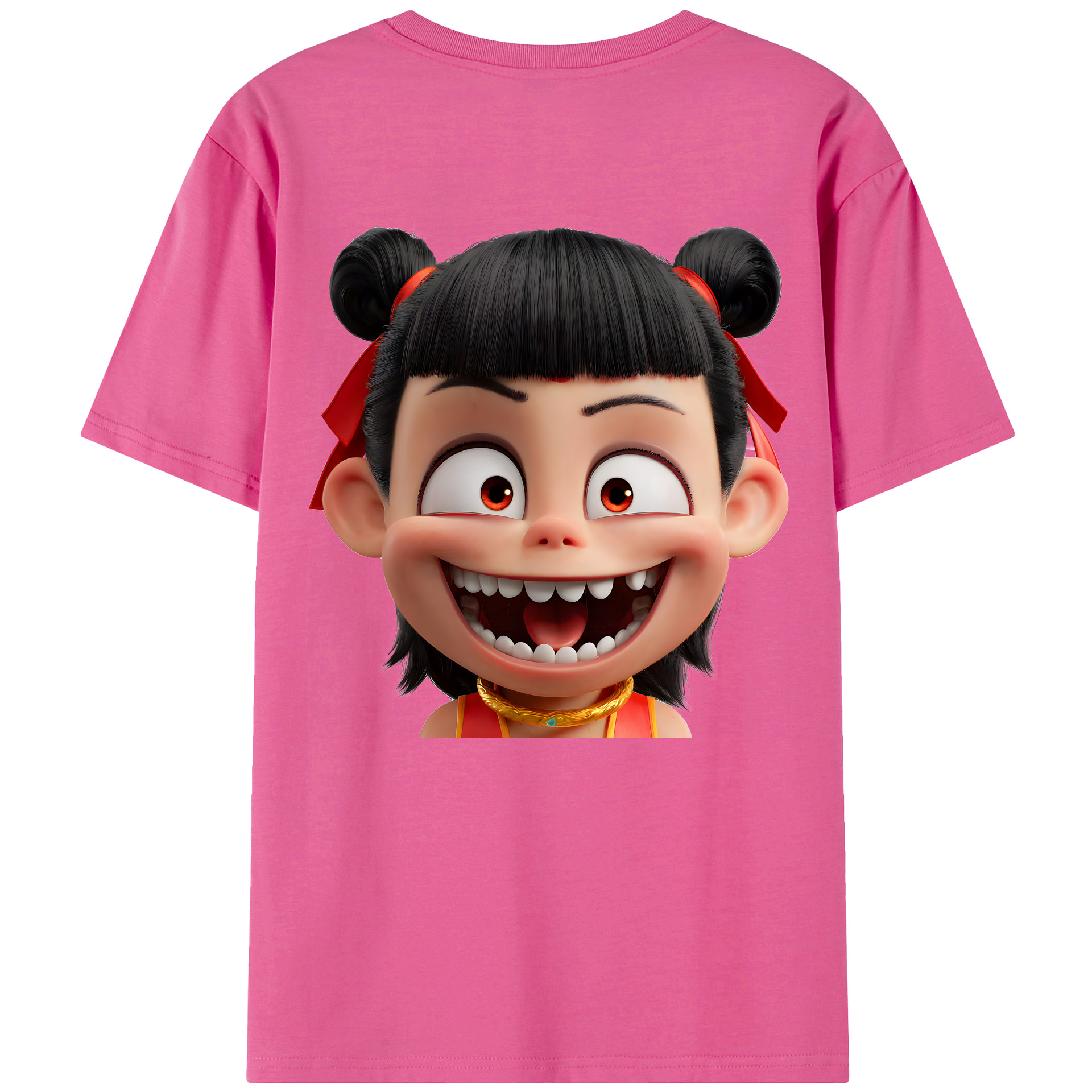（画像用） Ne Zha 2 ナタ 魔童の大暴れ レディース半袖Tシャツ(バックプリント)
