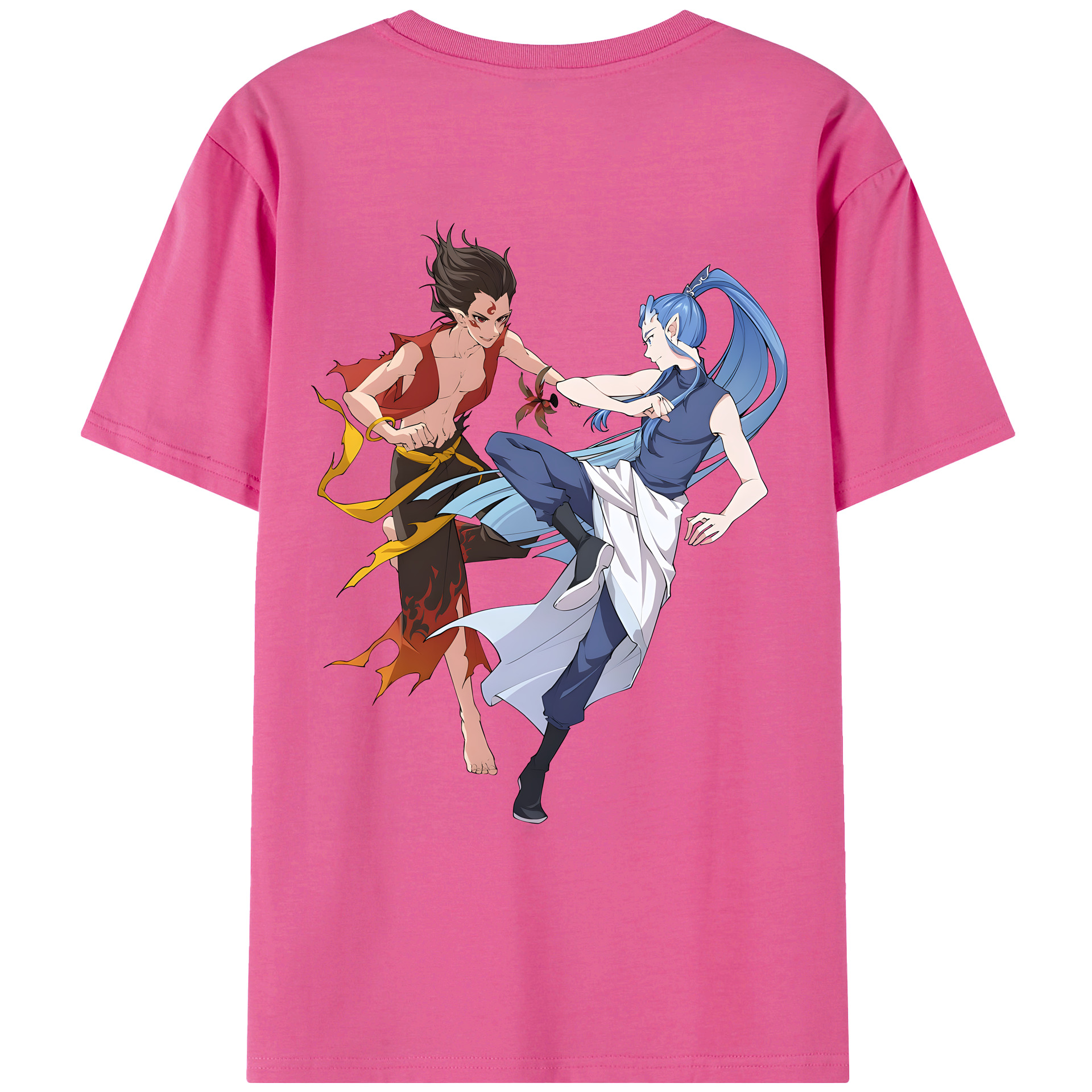 （画像用） Ne Zha 2 ナタ 魔童の大暴れ レディース半袖Tシャツ(バックプリント)