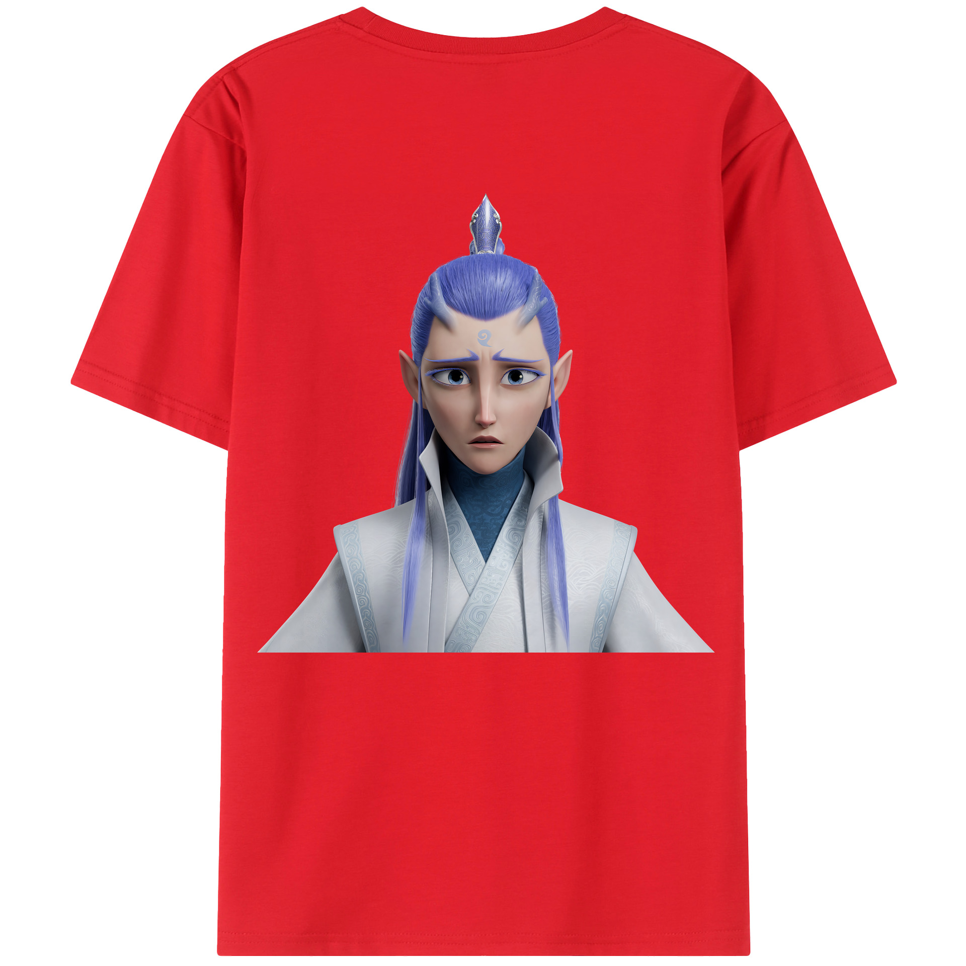 （画像用） Ne Zha 2 ナタ 魔童の大暴れ レディース半袖Tシャツ(バックプリント)