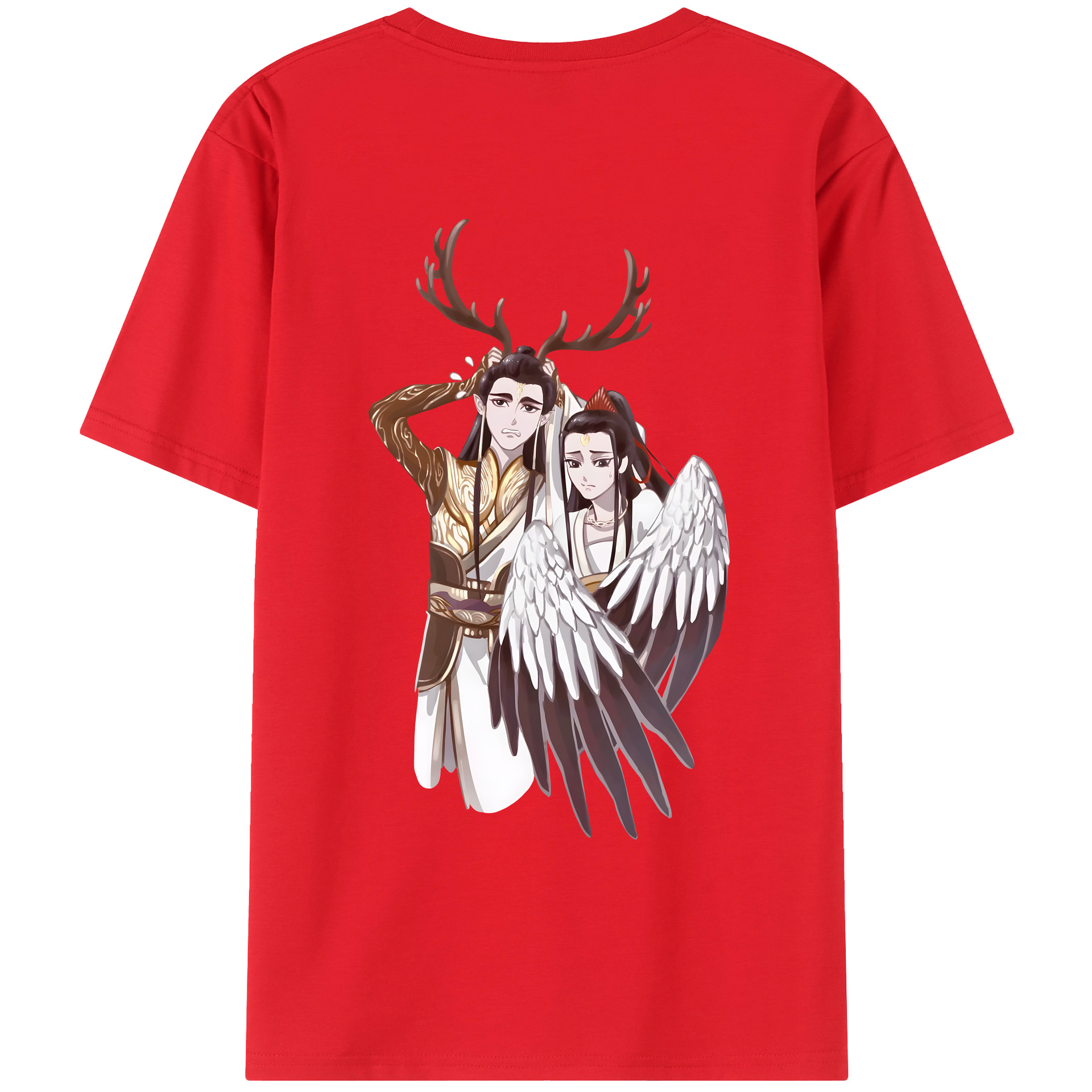 （画像用） Ne Zha 2 ナタ 魔童の大暴れ レディース半袖Tシャツ(バックプリント)