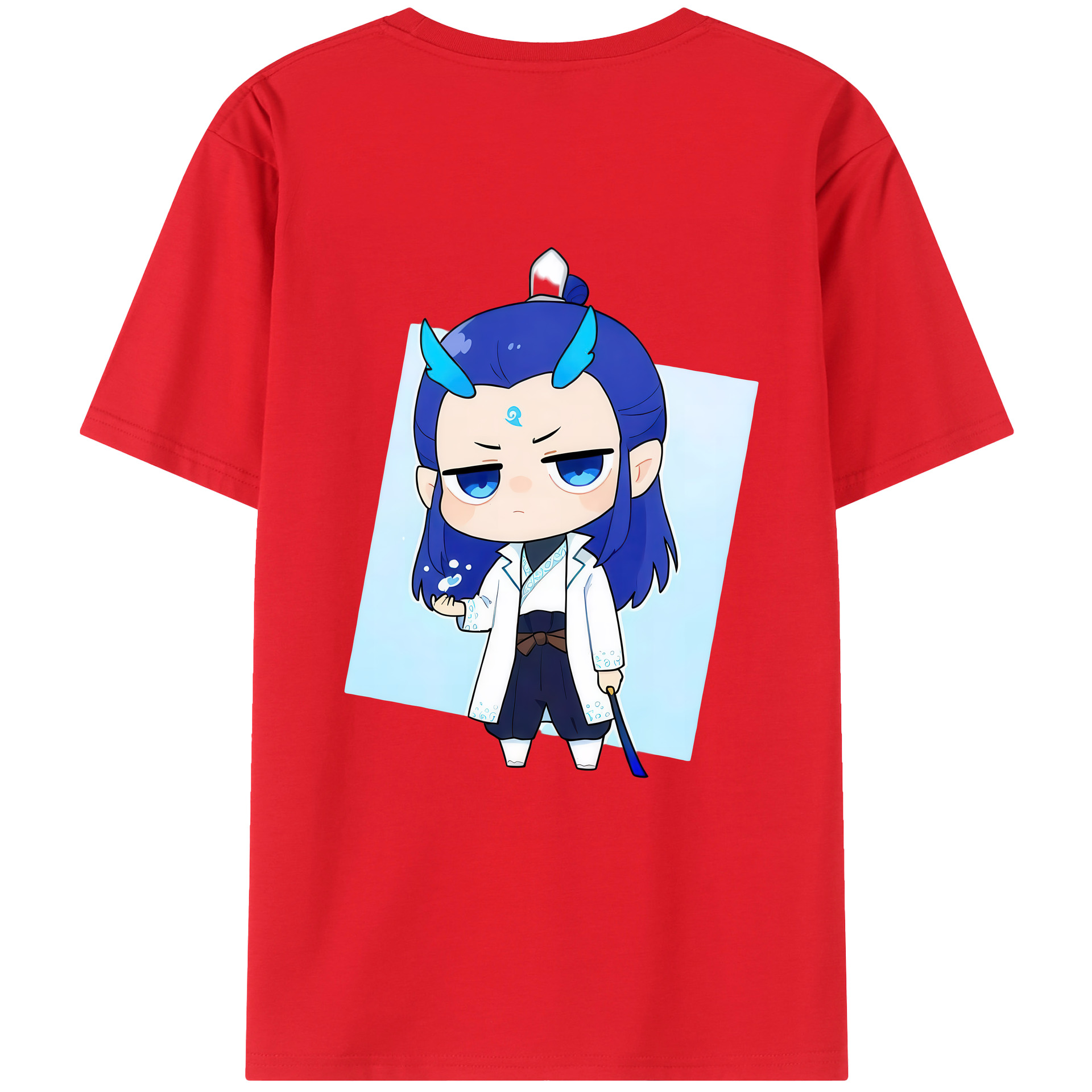 （画像用） Ne Zha 2 ナタ 魔童の大暴れ レディース半袖Tシャツ(バックプリント)