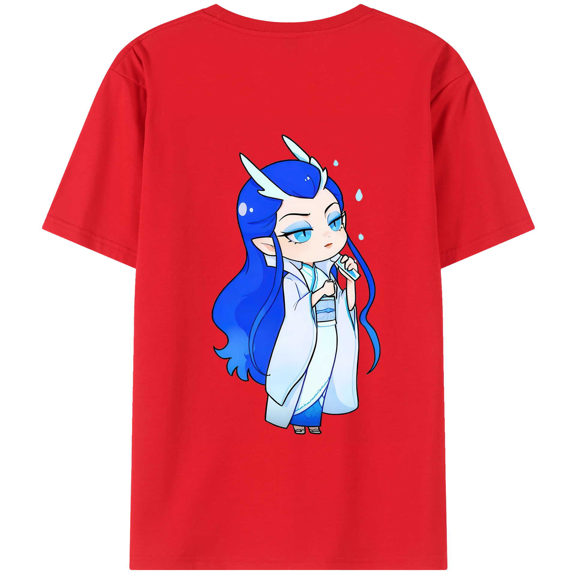 （画像用） Ne Zha 2 ナタ 魔童の大暴れ レディース半袖Tシャツ(バックプリント)
