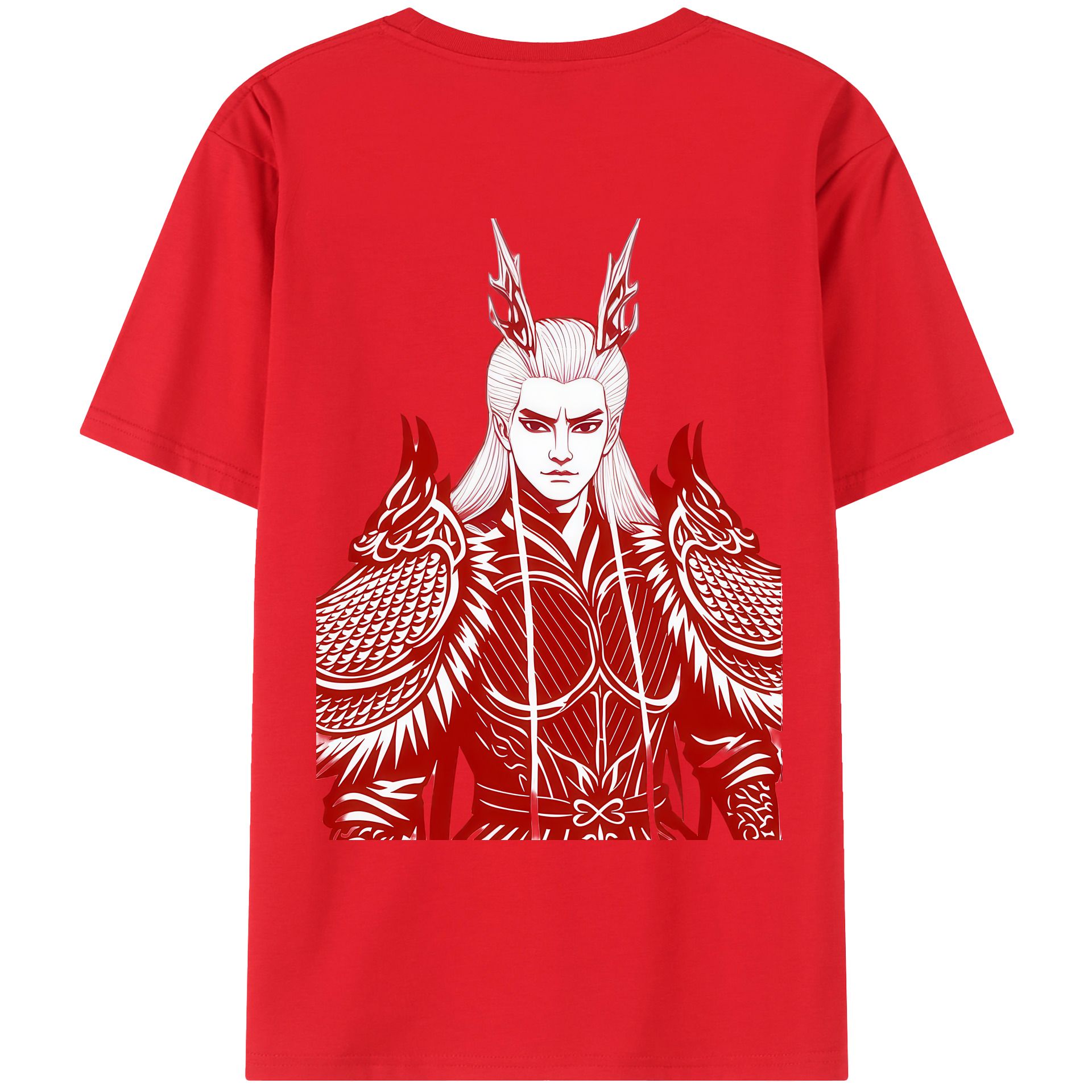 （画像用） Ne Zha 2 ナタ 魔童の大暴れ レディース半袖Tシャツ(バックプリント)