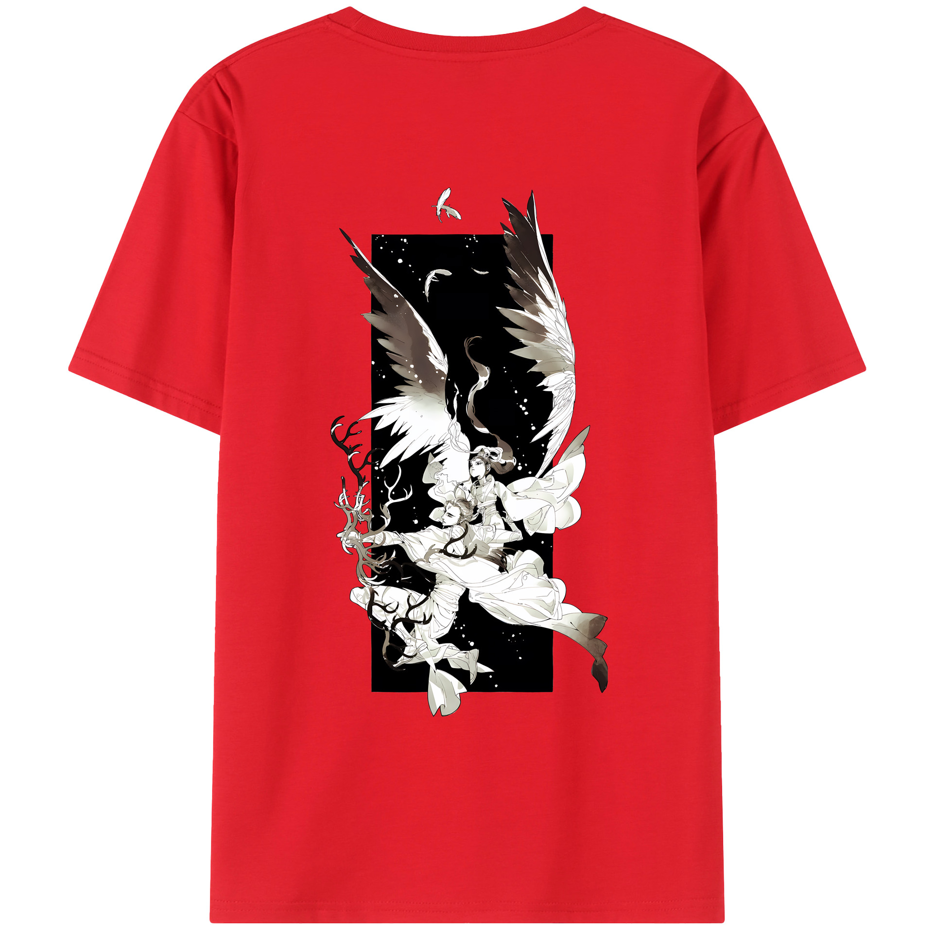 （画像用） Ne Zha 2 ナタ 魔童の大暴れ レディース半袖Tシャツ(バックプリント)