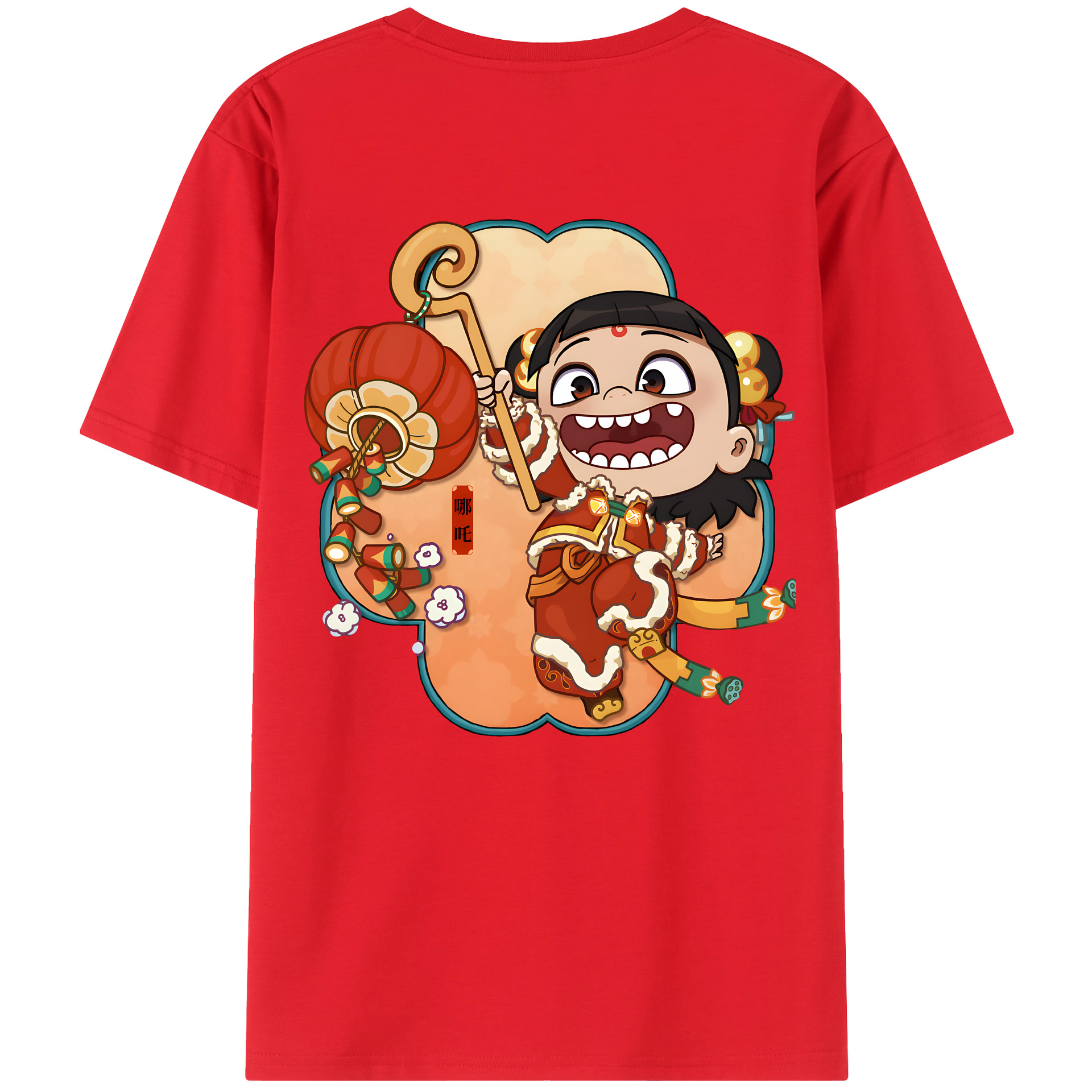 （画像用） Ne Zha 2 ナタ 魔童の大暴れ レディース半袖Tシャツ(バックプリント)