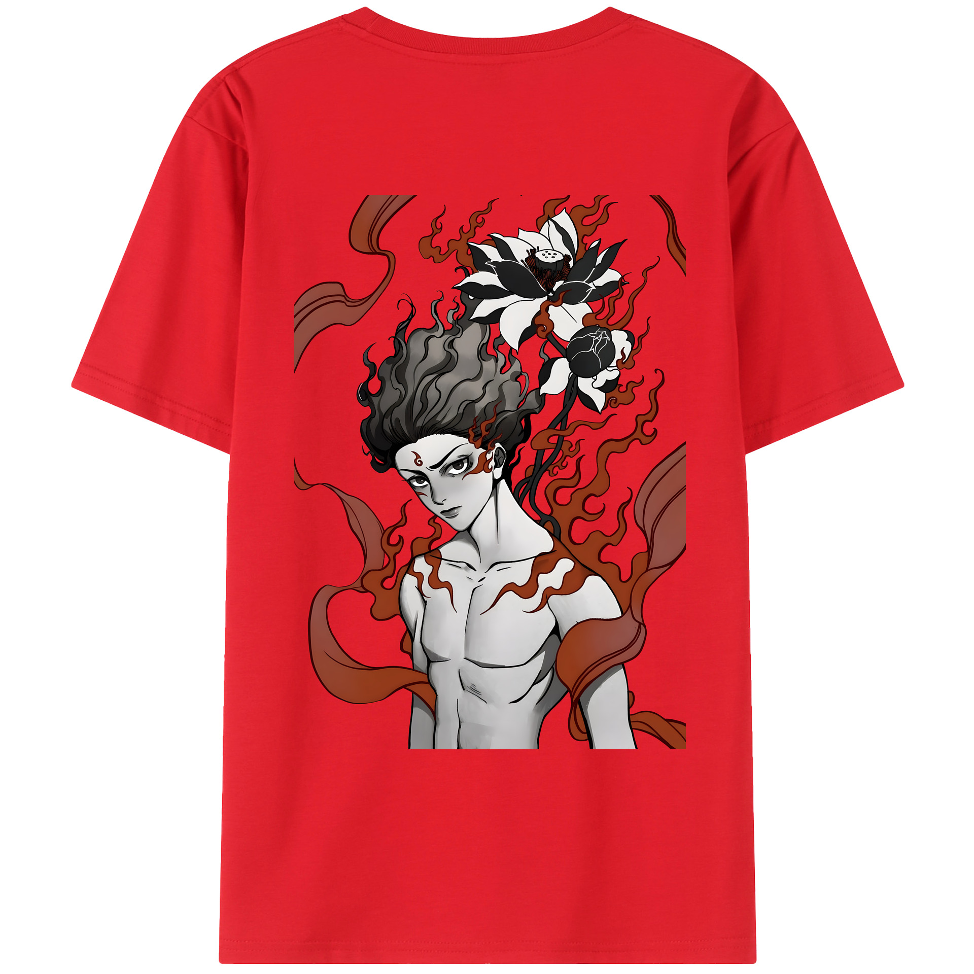 （画像用） Ne Zha 2 ナタ 魔童の大暴れ レディース半袖Tシャツ(バックプリント)