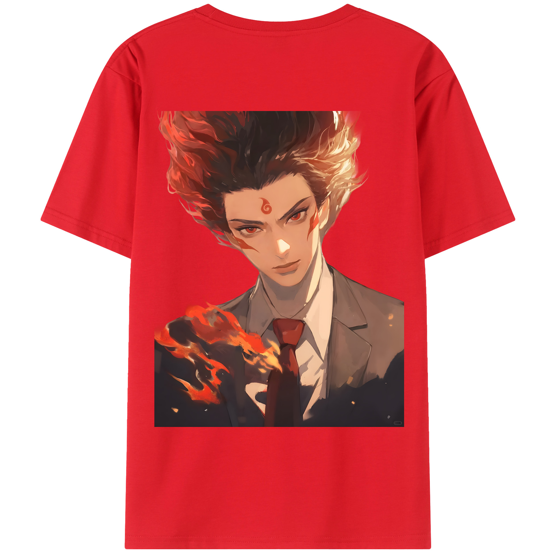 （画像用） Ne Zha 2 ナタ 魔童の大暴れ レディース半袖Tシャツ(バックプリント)