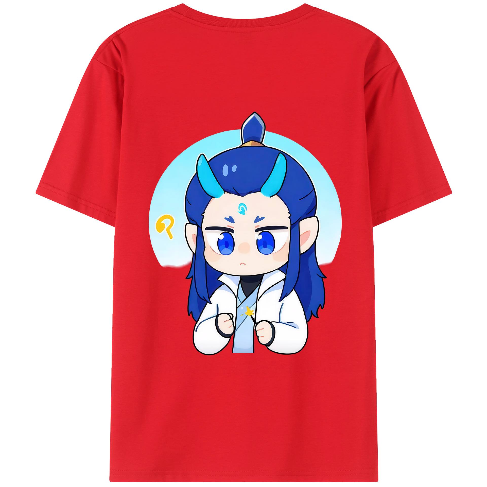 （画像用） Ne Zha 2 ナタ 魔童の大暴れ レディース半袖Tシャツ(バックプリント)