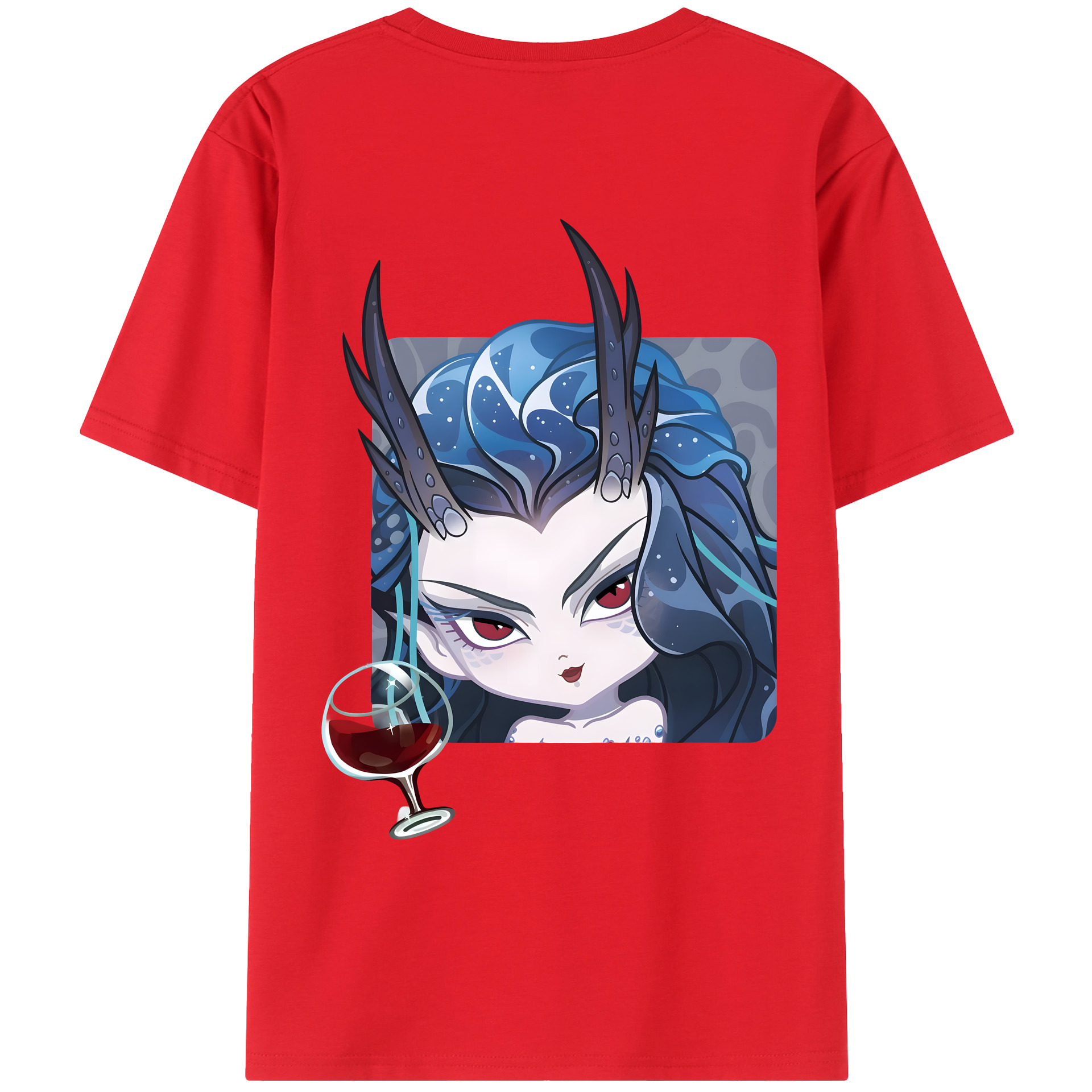 （画像用） Ne Zha 2 ナタ 魔童の大暴れ レディース半袖Tシャツ(バックプリント)
