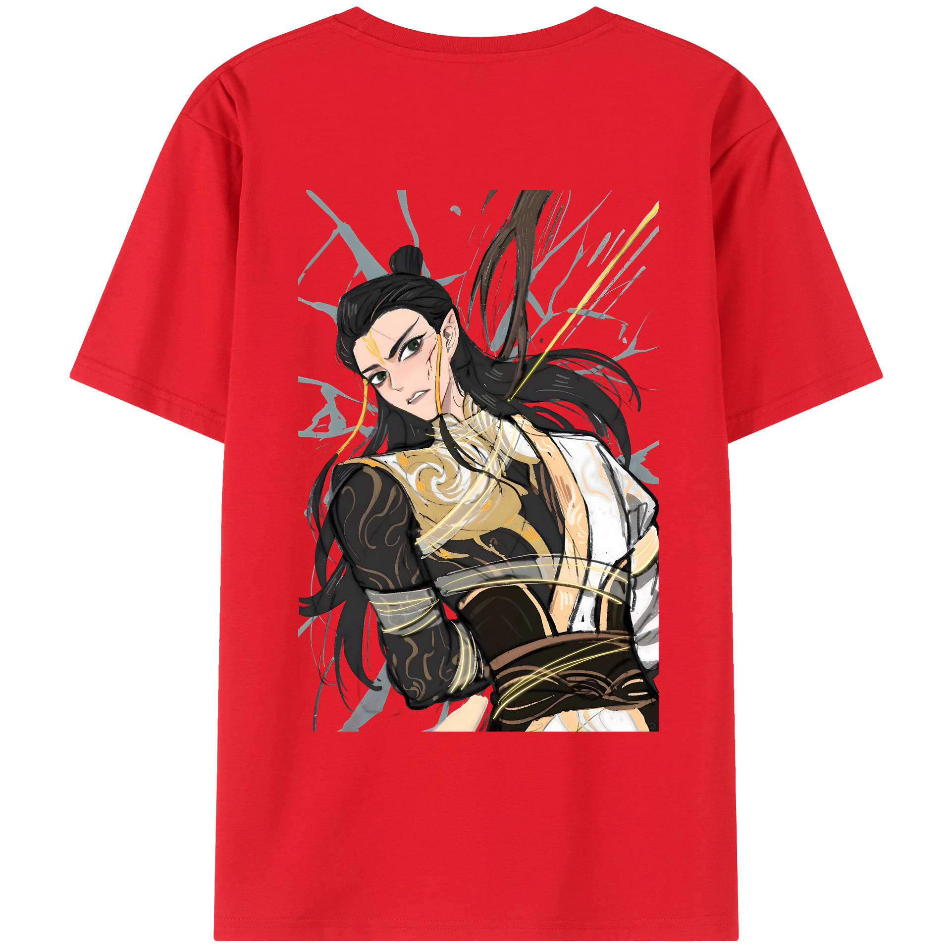 （画像用） Ne Zha 2 ナタ 魔童の大暴れ レディース半袖Tシャツ(バックプリント)