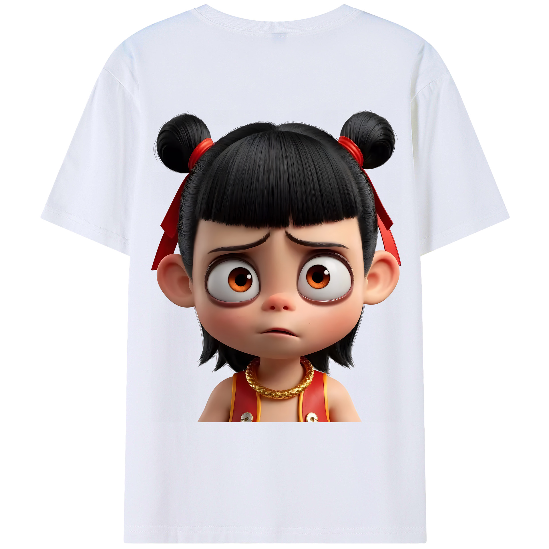 （画像用） Ne Zha 2 ナタ 魔童の大暴れ レディース半袖Tシャツ(バックプリント)