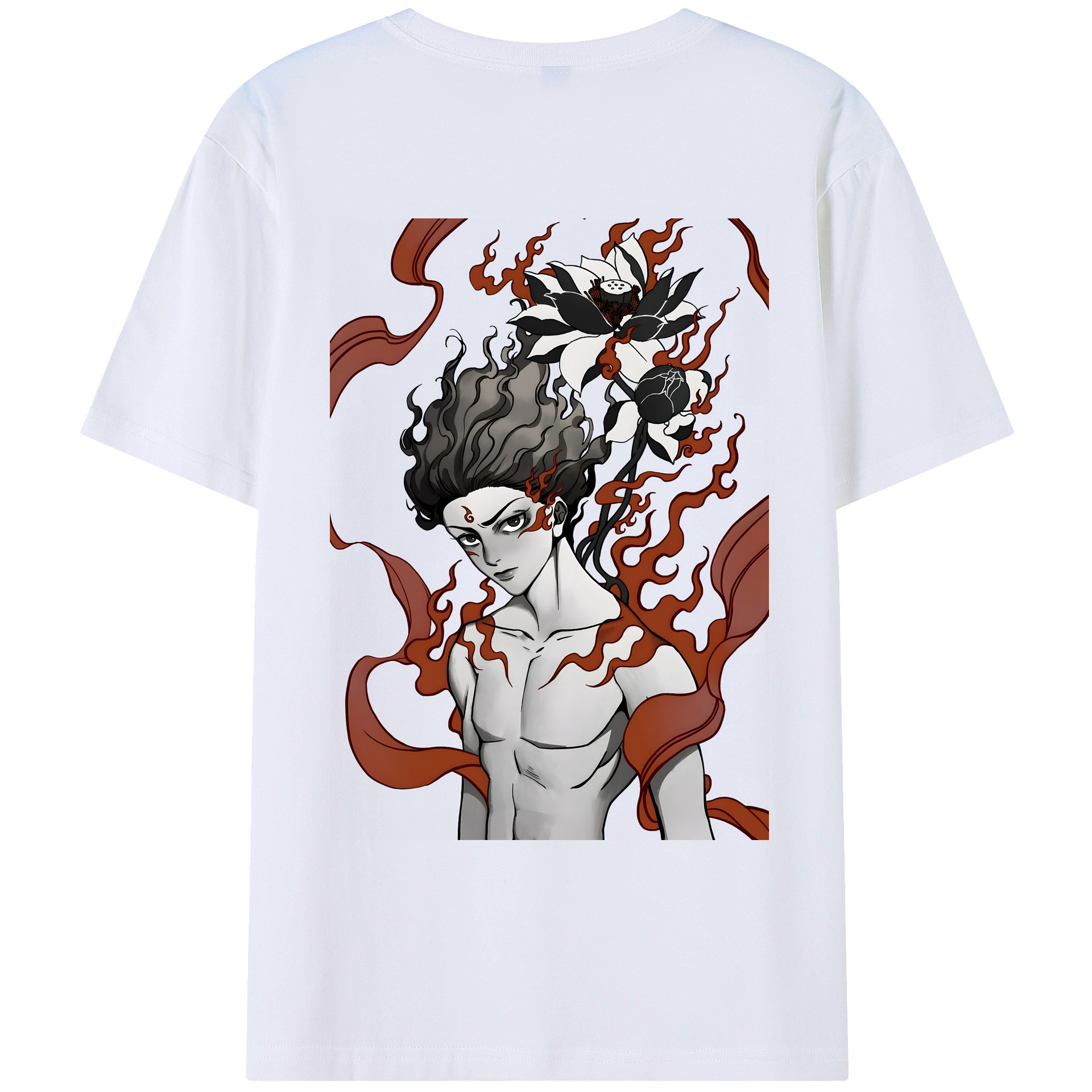 （画像用） Ne Zha 2 ナタ 魔童の大暴れ レディース半袖Tシャツ(バックプリント)