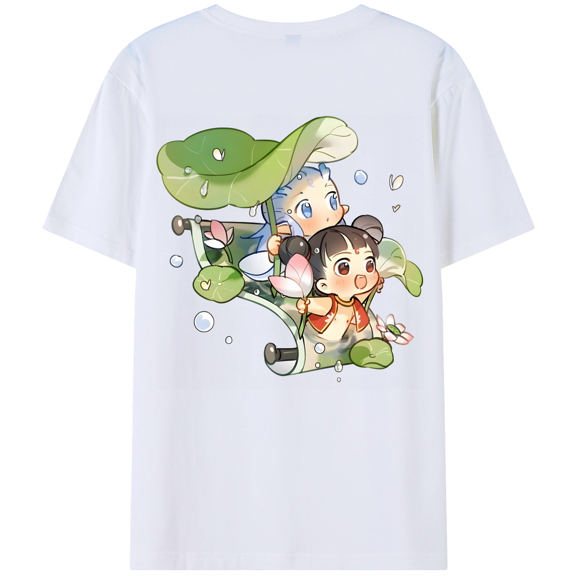 （画像用） Ne Zha 2 ナタ 魔童の大暴れ レディース半袖Tシャツ(バックプリント)